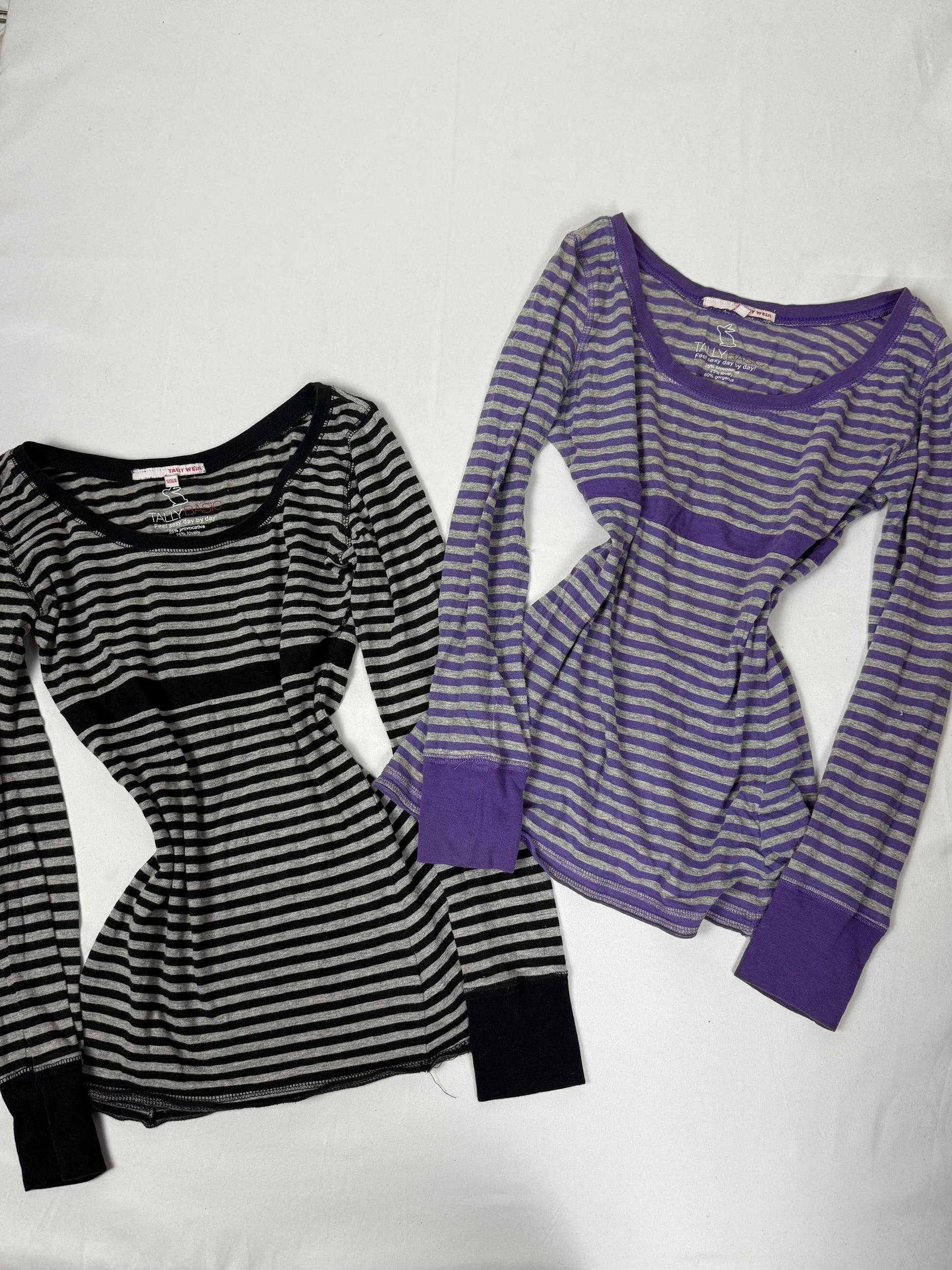 Cotton striped long sleeves top (S/M)