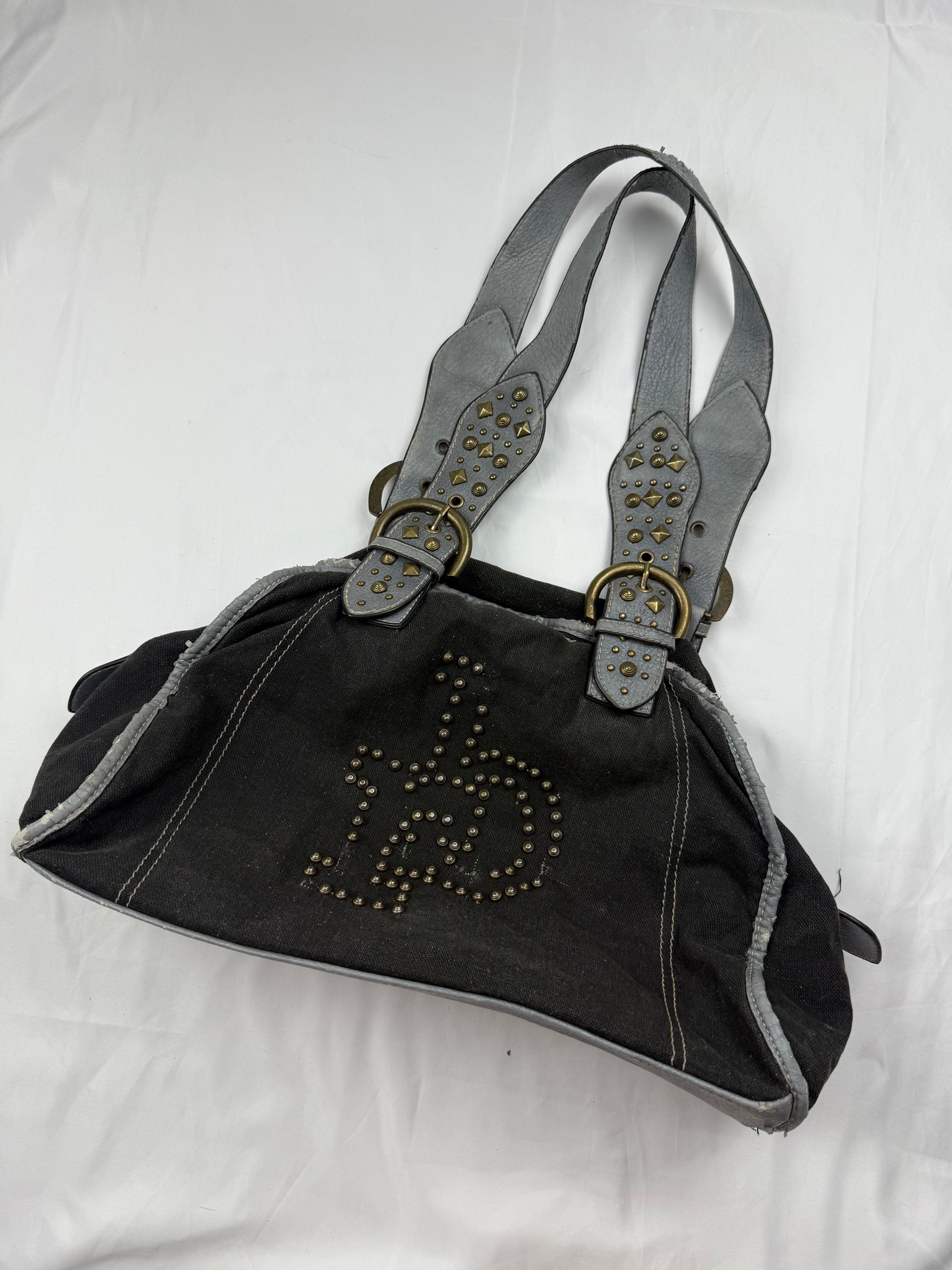 Black medium shoulder bag (32x38 cm)