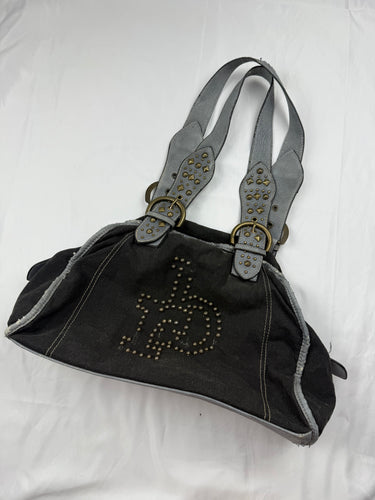 Black medium shoulder bag (32x38 cm)