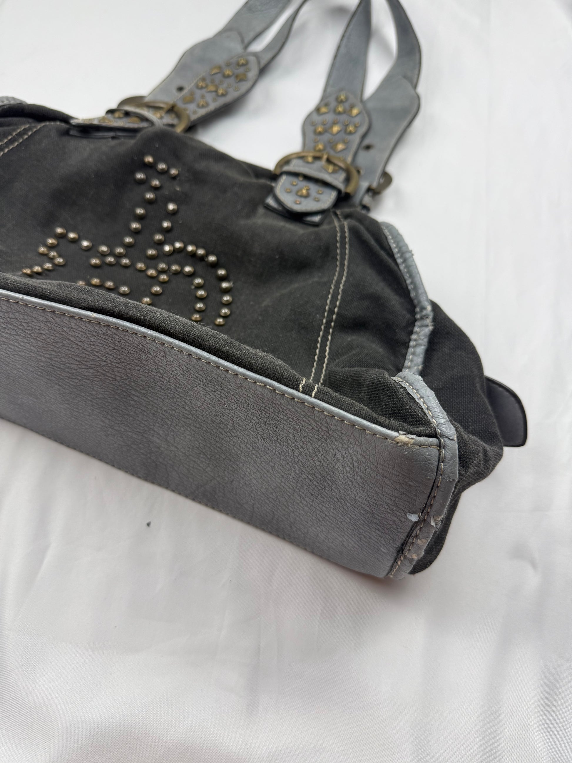 Black medium shoulder bag (32x38 cm)