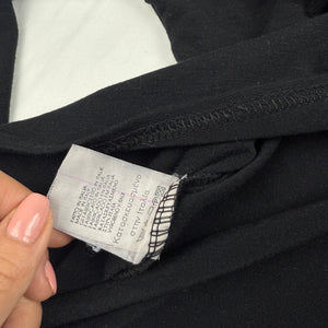 Black asymmetric tight fit long sleeves top (S/M)