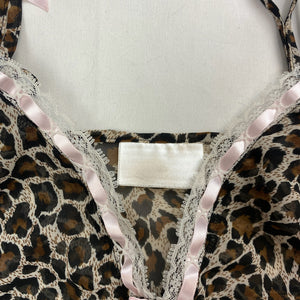 Beige panther mesh babydoll dress (S/M)