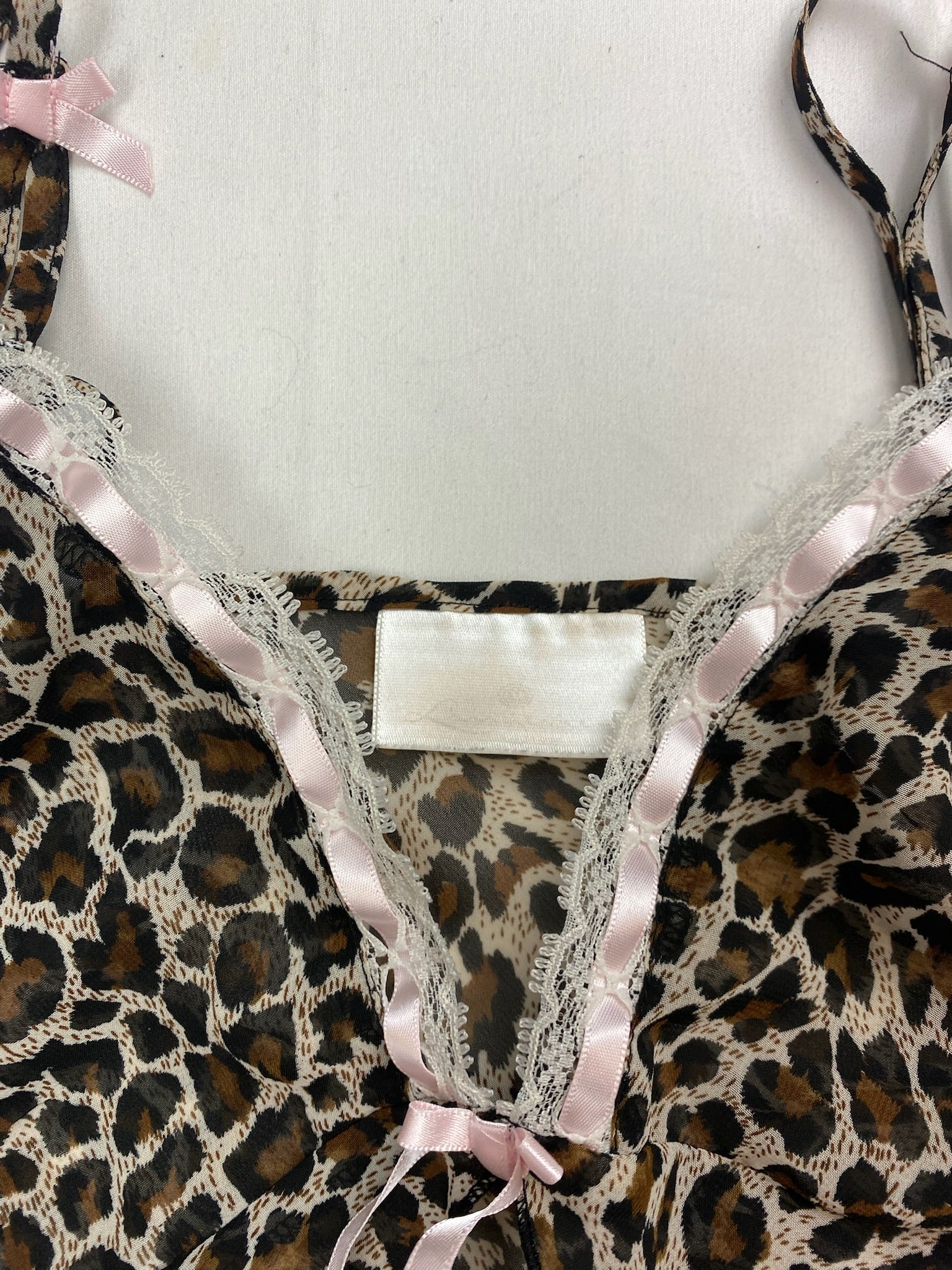 Beige panther mesh babydoll dress (S/M)