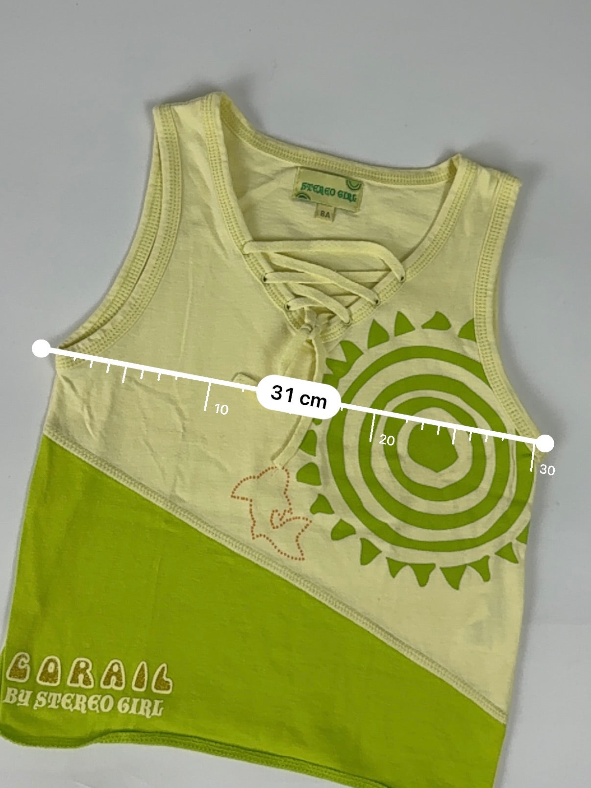 Yellow graphic cotton top (XXS)