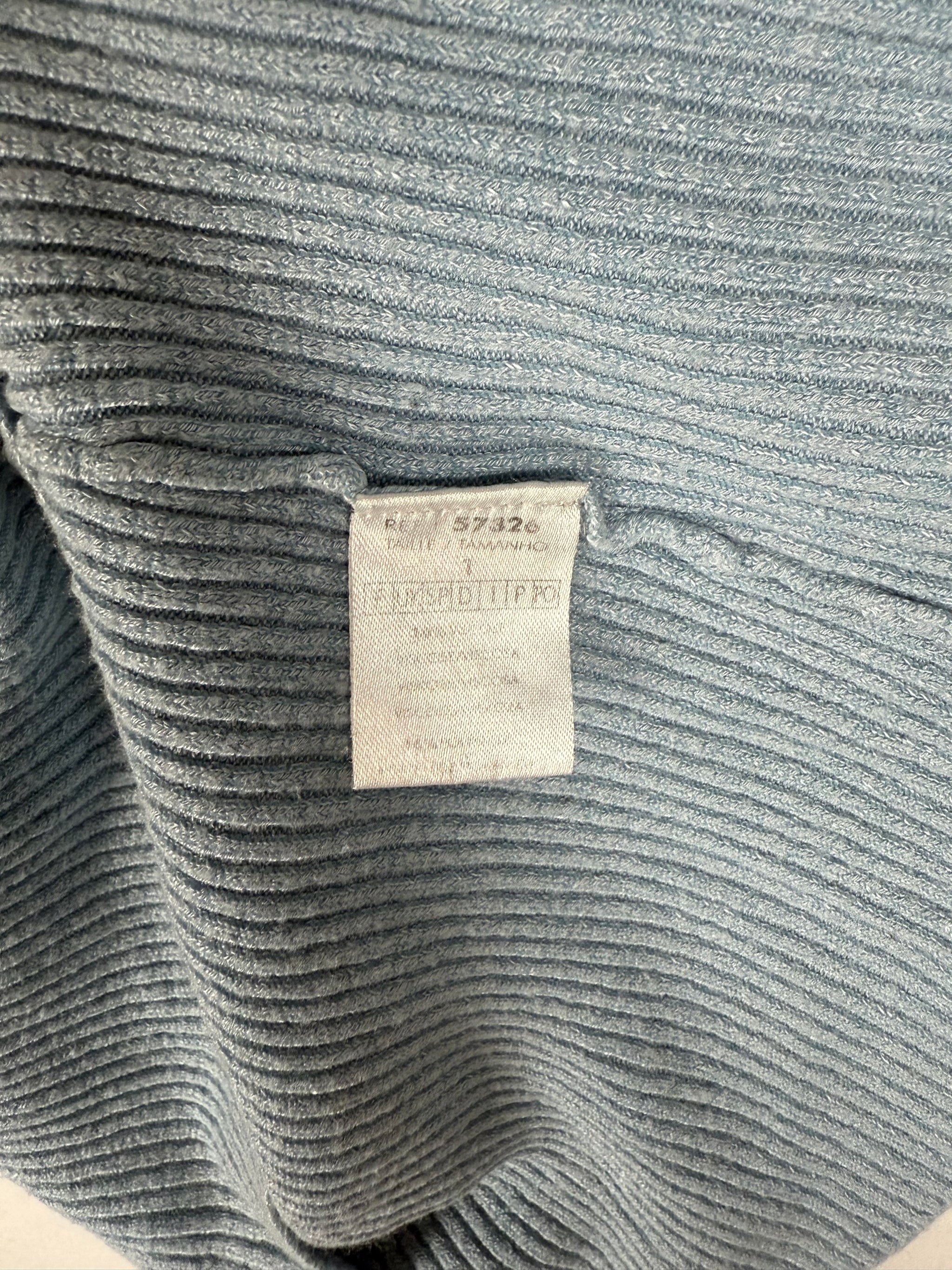 Baby blue ribbed stretchy tank top (M)