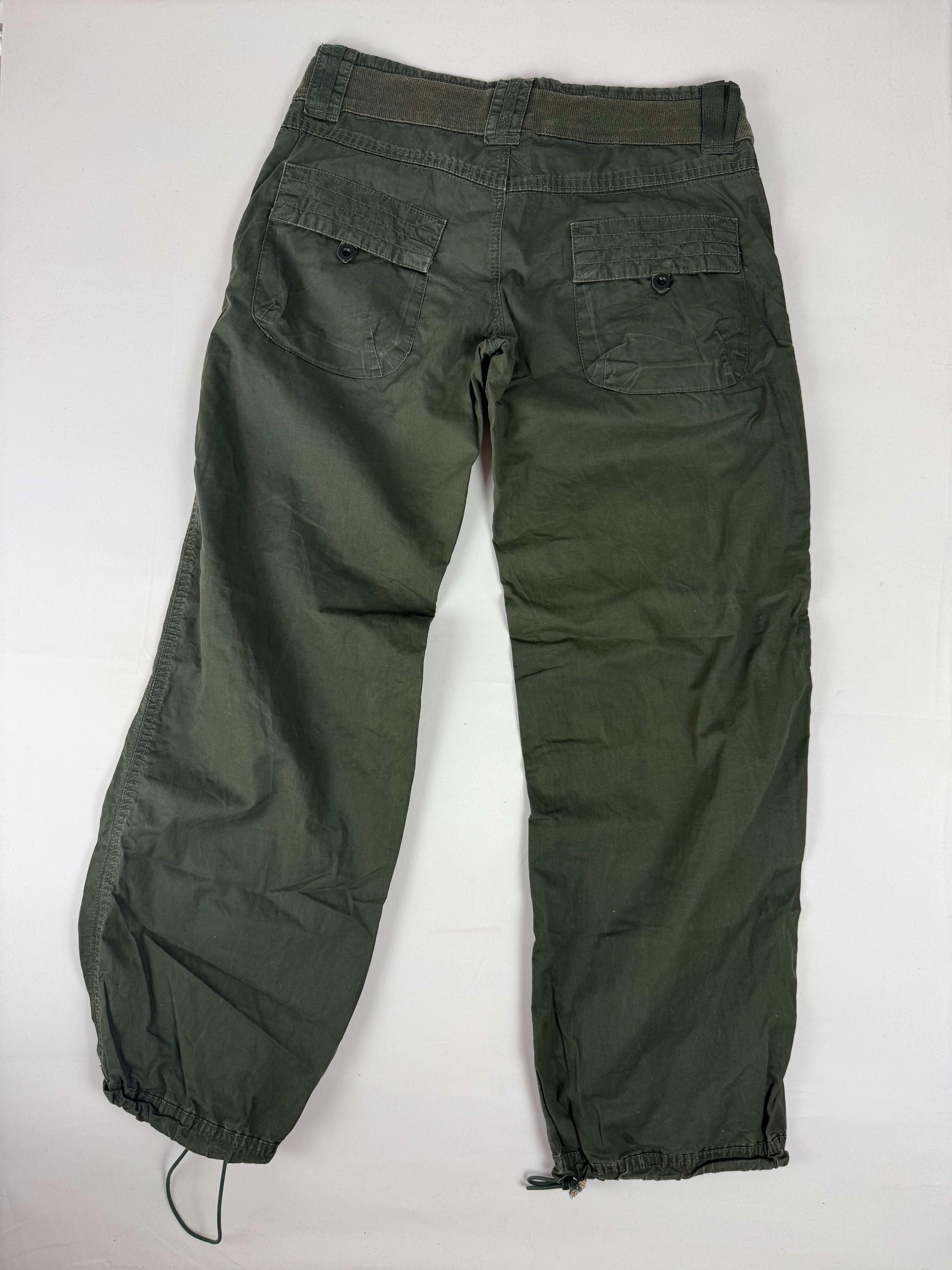 Khaki low rise baggy pants (L)