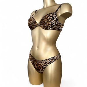 Panther silky underwear set bra + thong FR 90C (S)