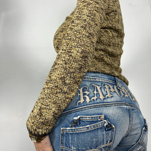 Beige round neck jumper (S/M)