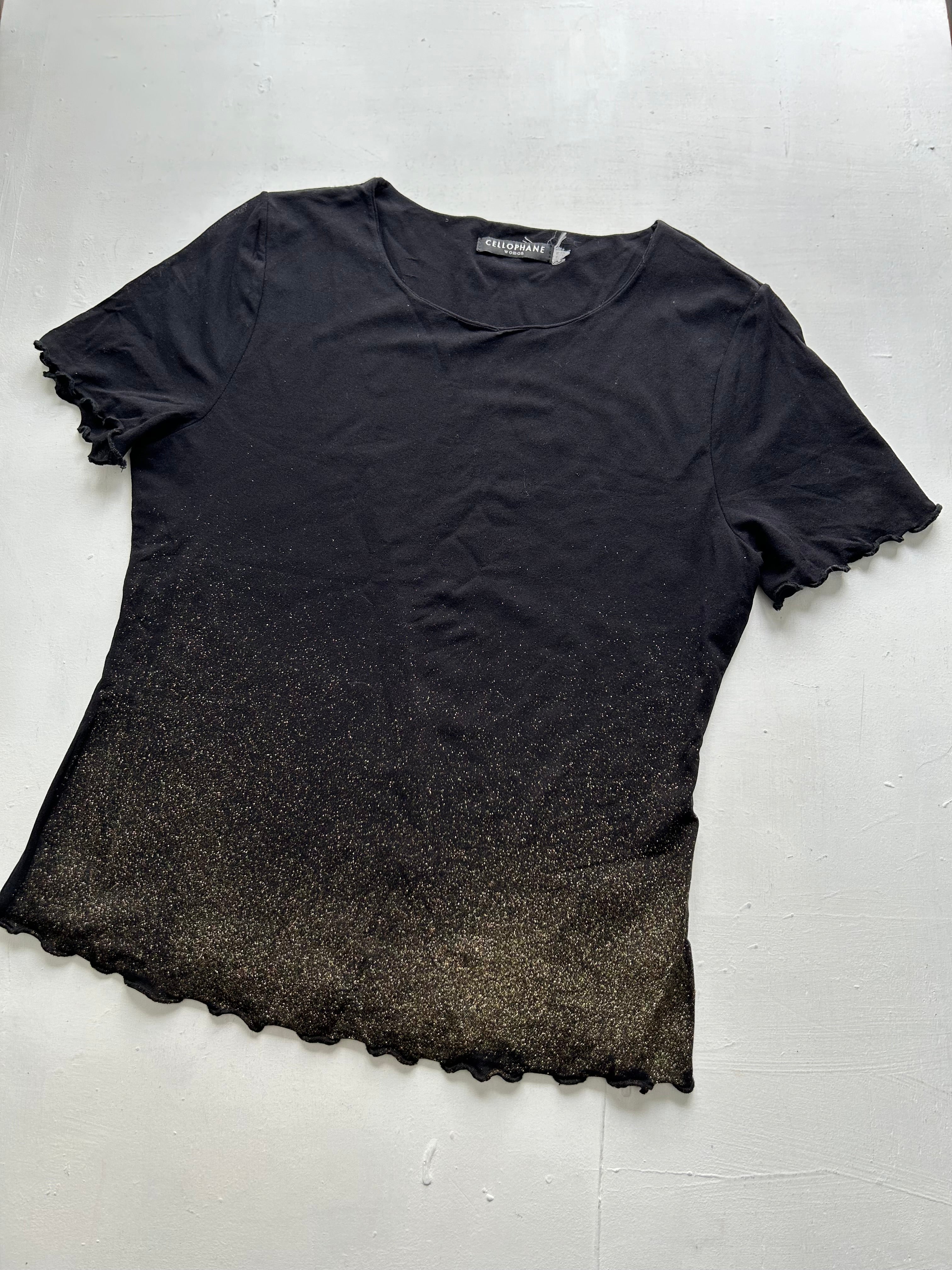 Black mesh lined tee (S/M)