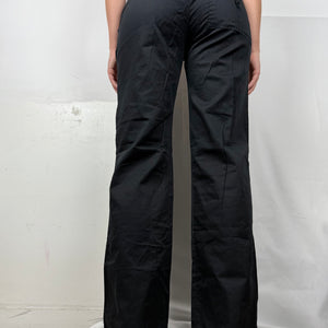 Black low rise cargo baggy pants (M)