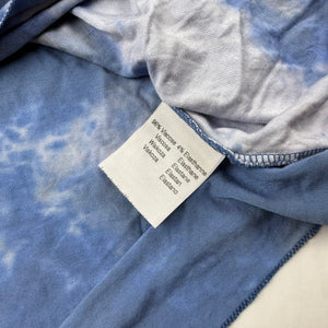 Blue tie & dye super stretchy tee (M)