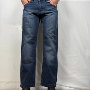Navy low rise baggy pants (S/M)