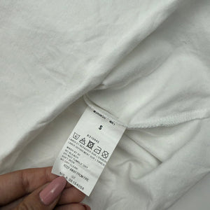 White cotton logo tee (S/M)