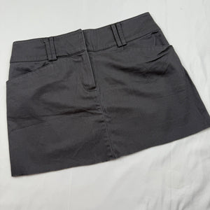 Grey low rise office mini skirt (S)