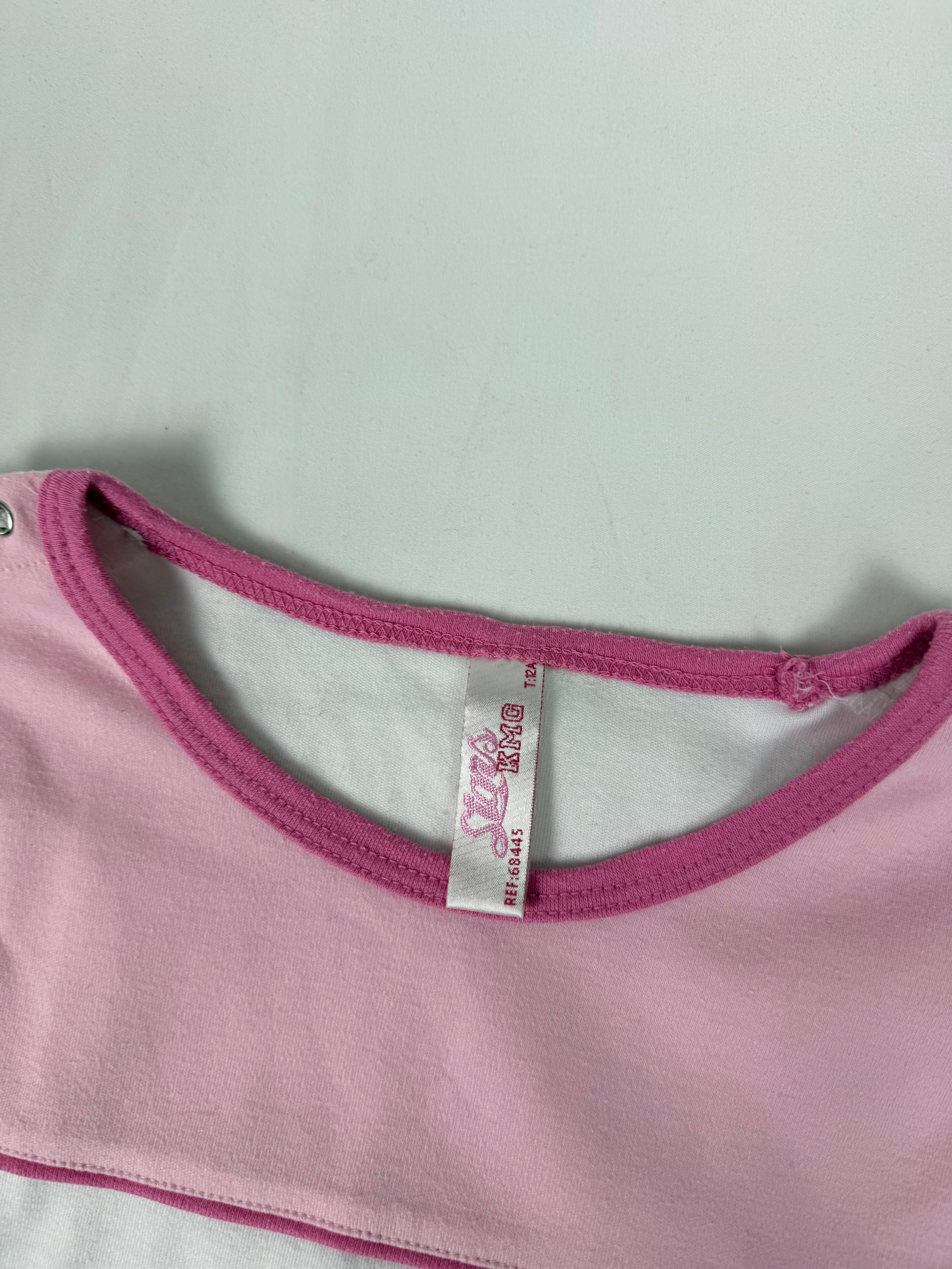 Baby pink graphic top (S)