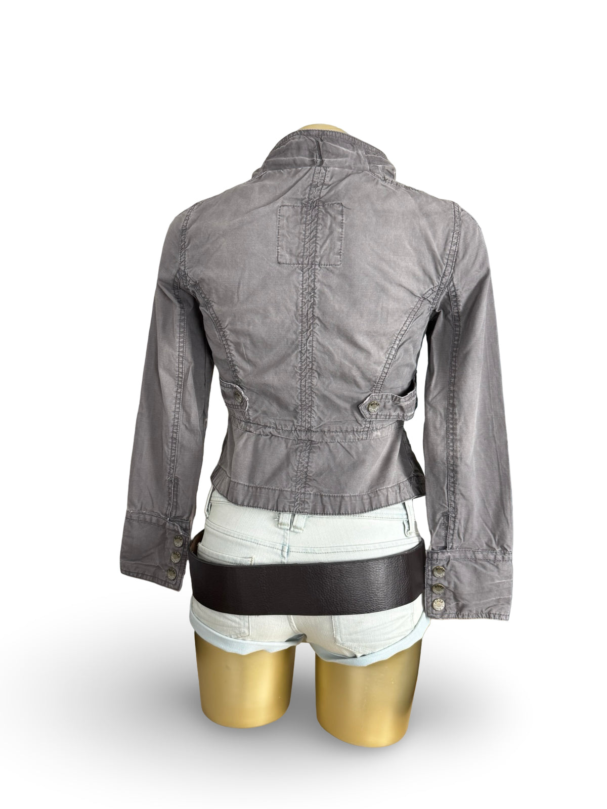Blazer de bureau noir zippé (M)