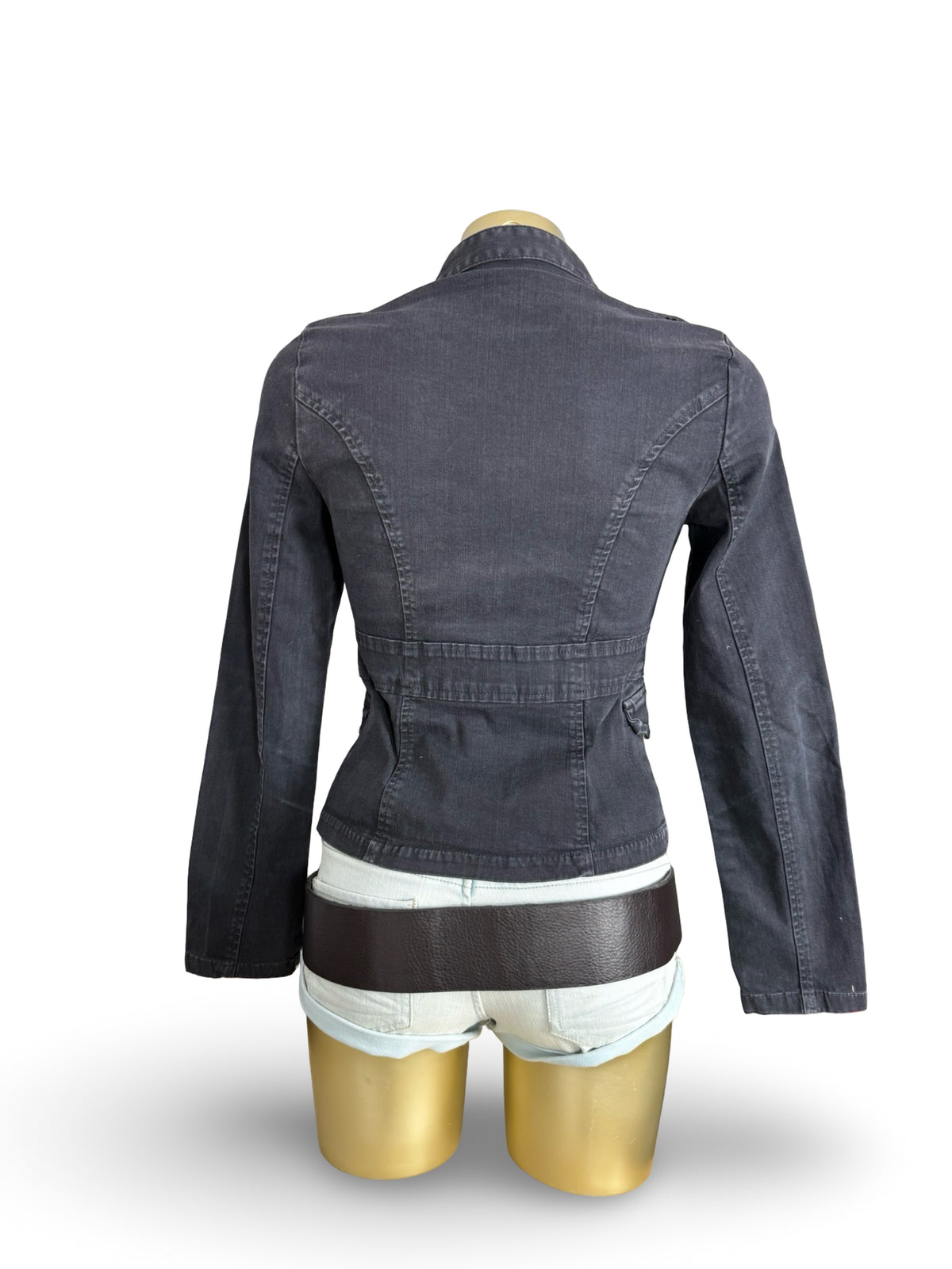 Blazer de bureau noir zippé (M)