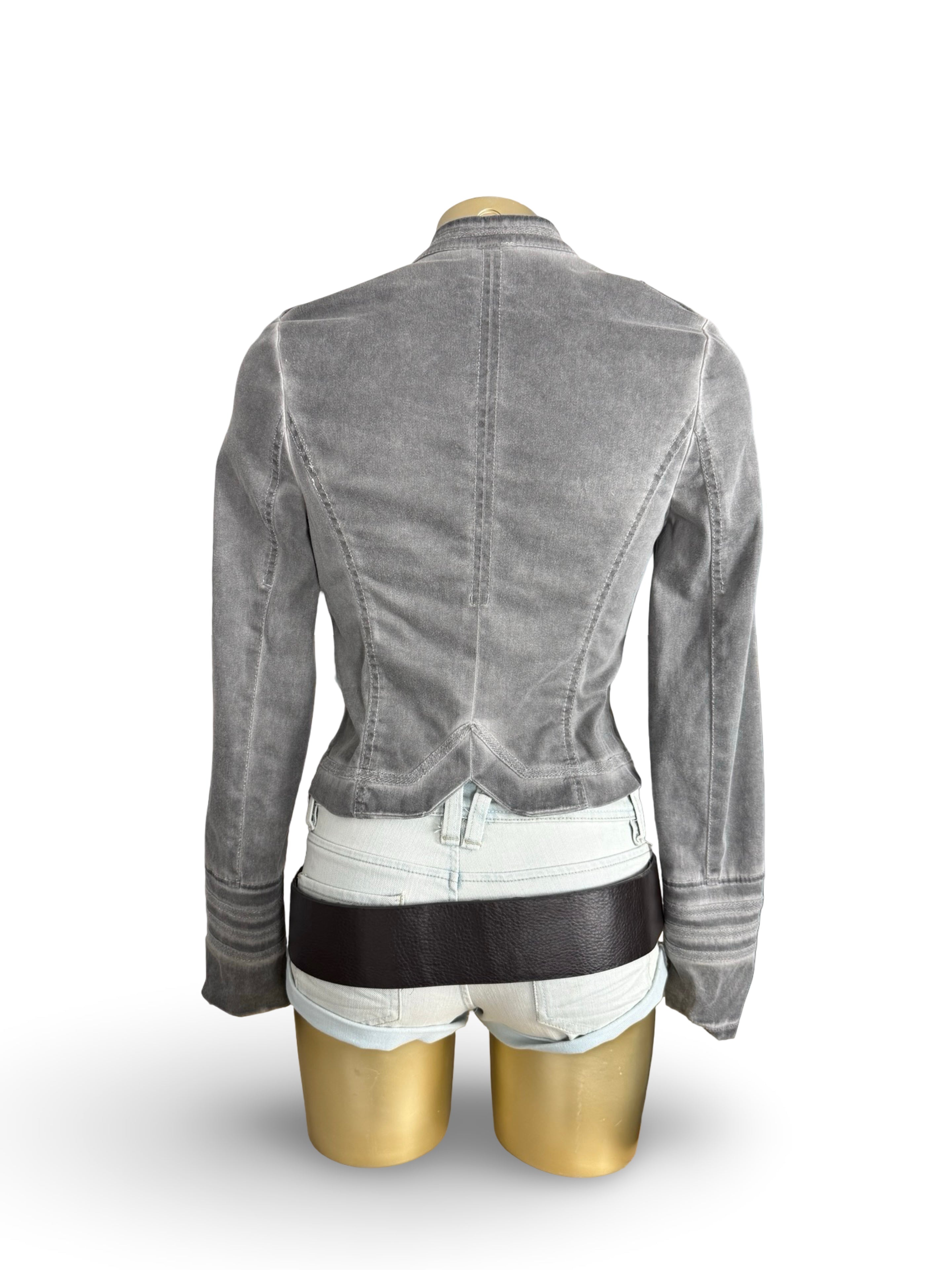 Blazer de bureau noir zippé (M)