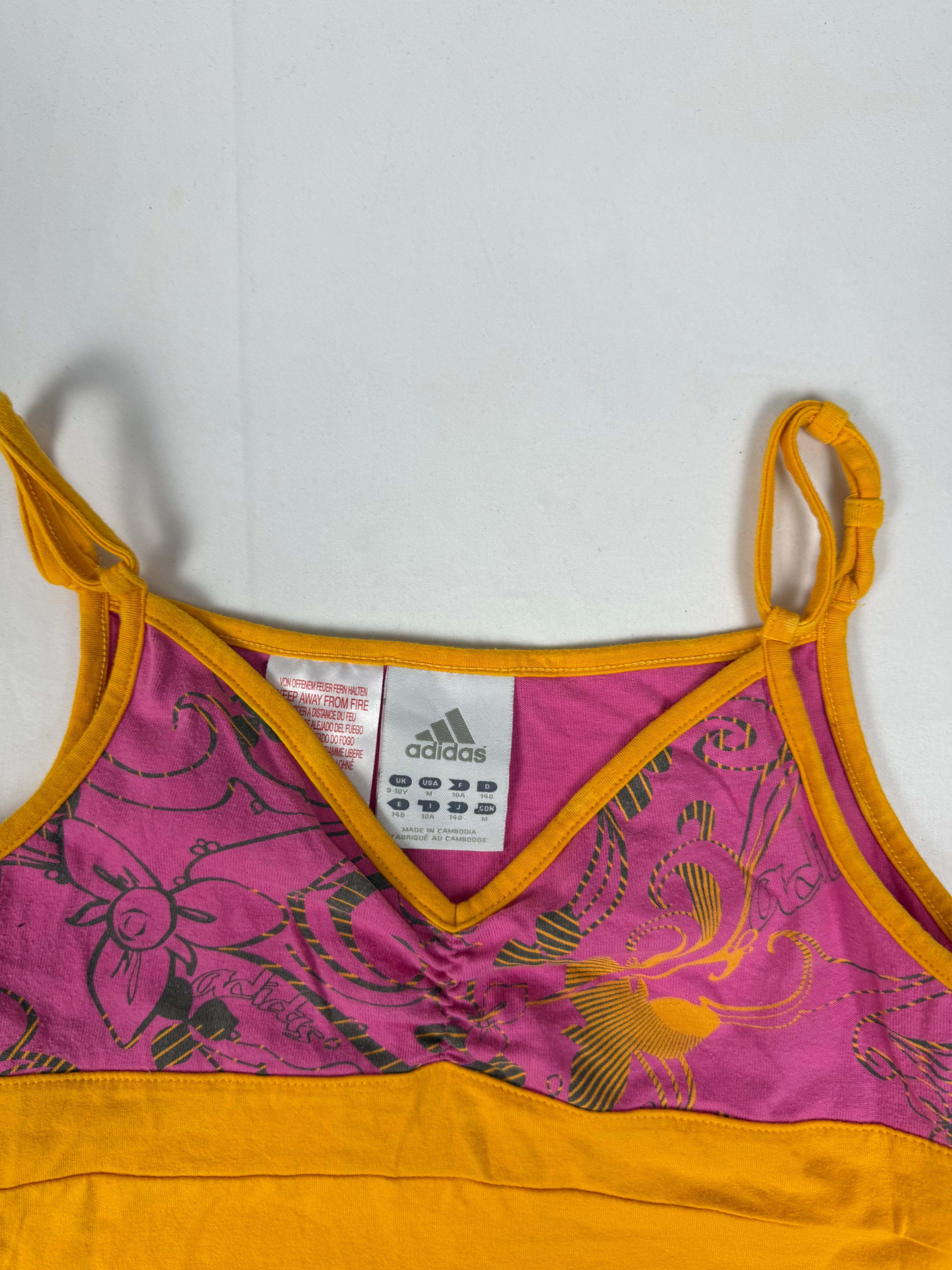 Orange graphic 100% cotton top (XS/S)