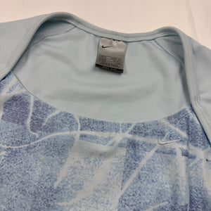 Baby blue graphic swoosh logo tee (S/M)