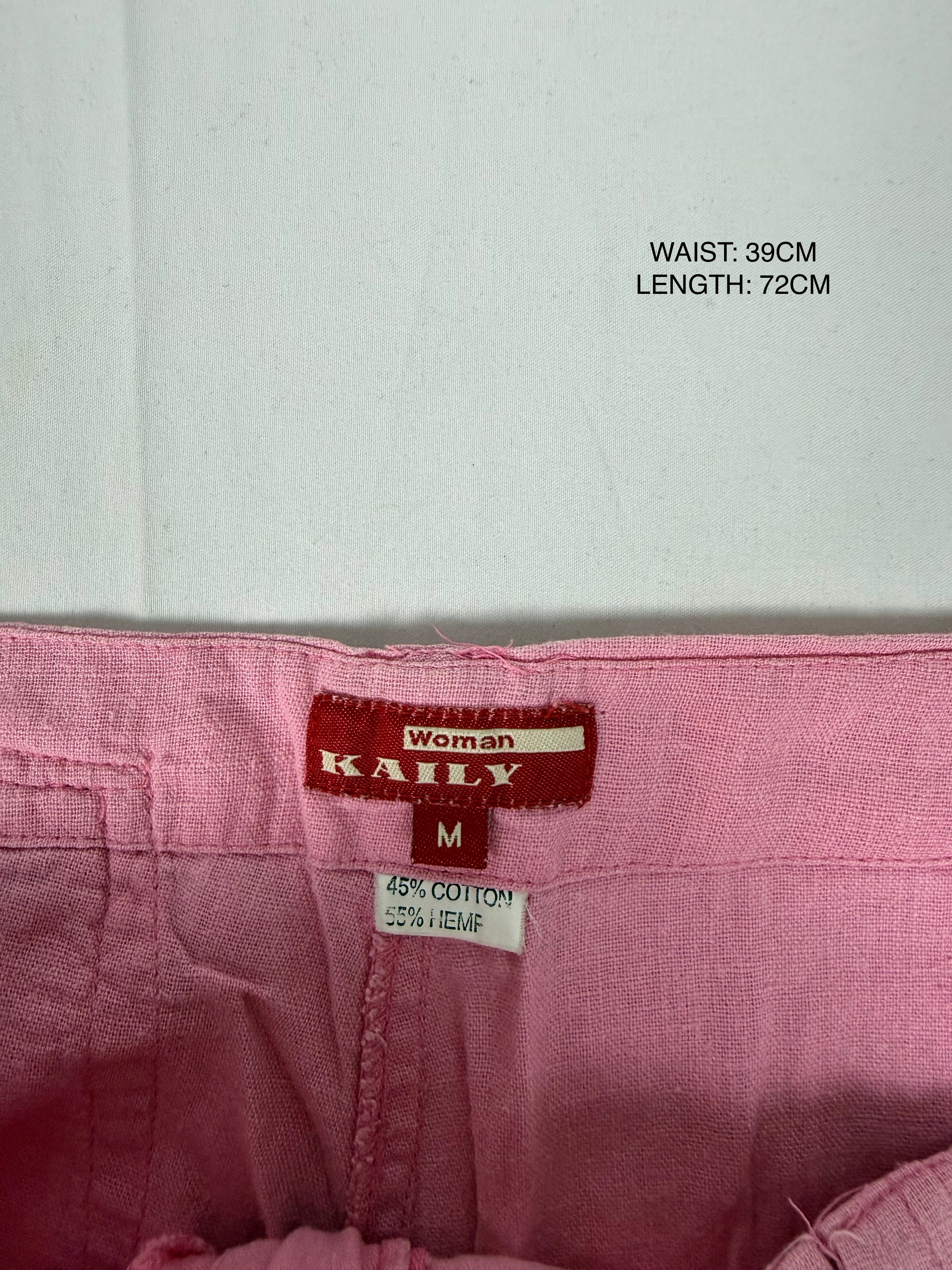 Baby pink low rise capri pants (M)