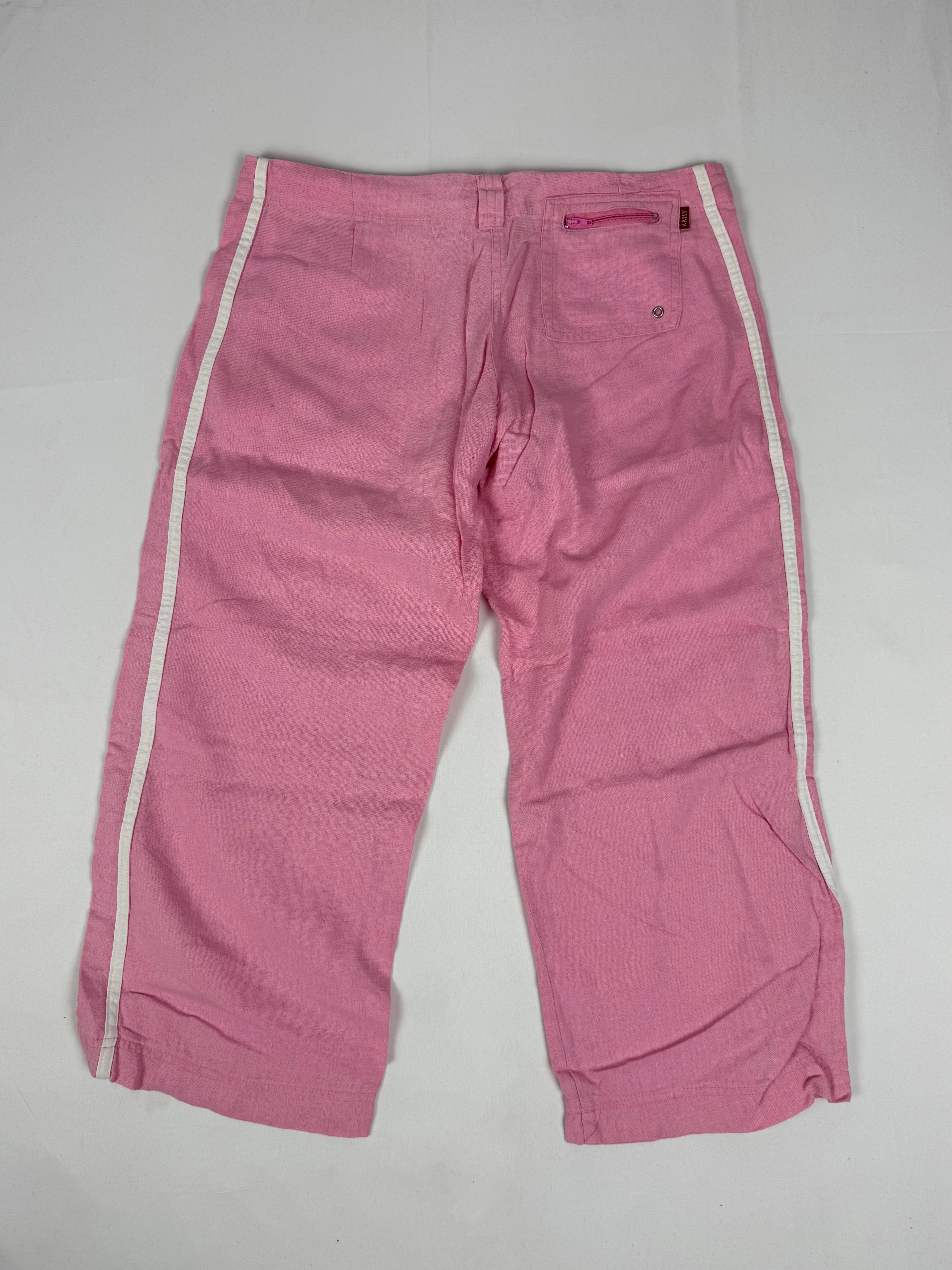 Baby pink low rise capri pants (M)