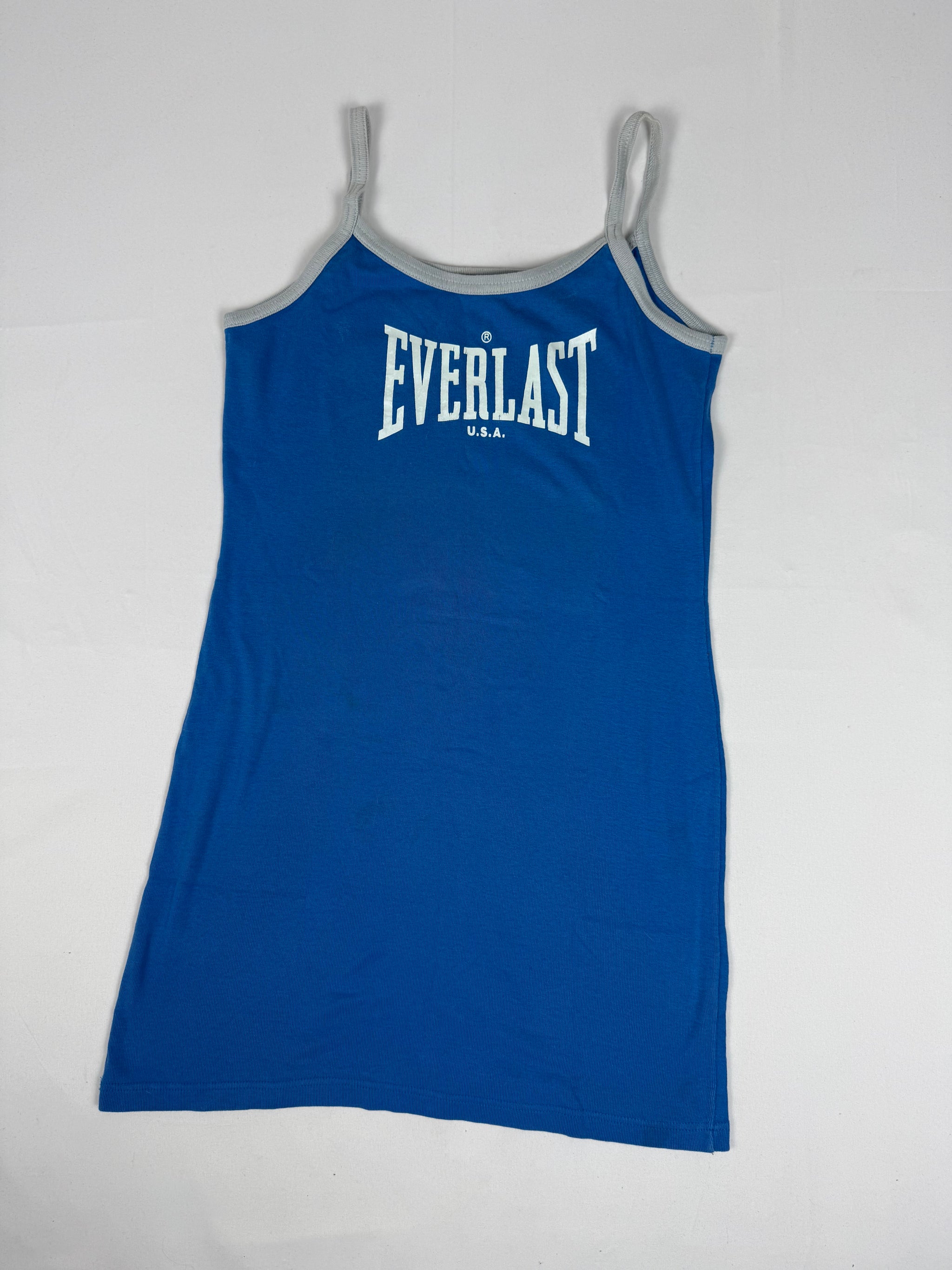 Blue cotton mini dress (M)