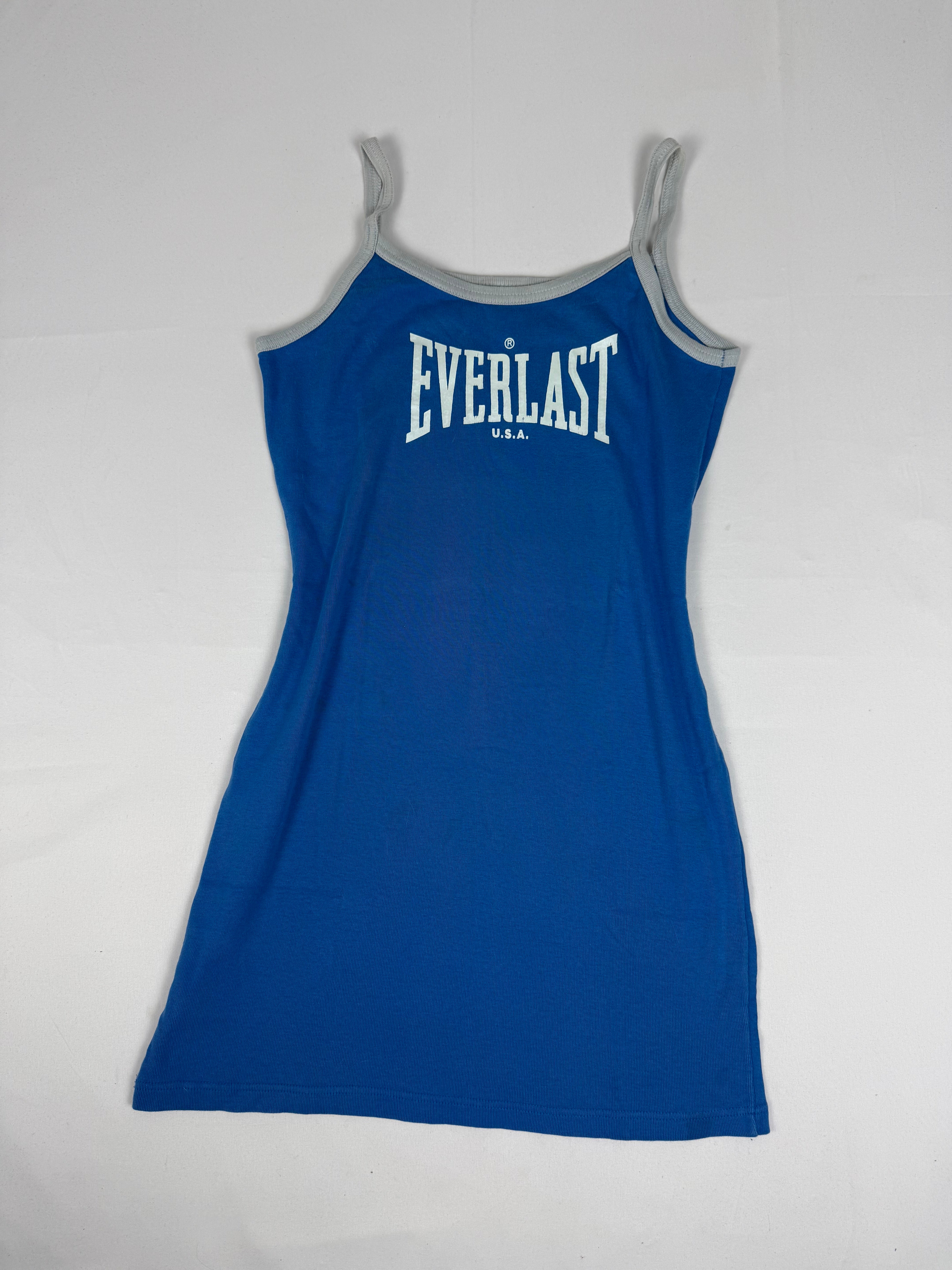 Blue cotton mini dress (M)