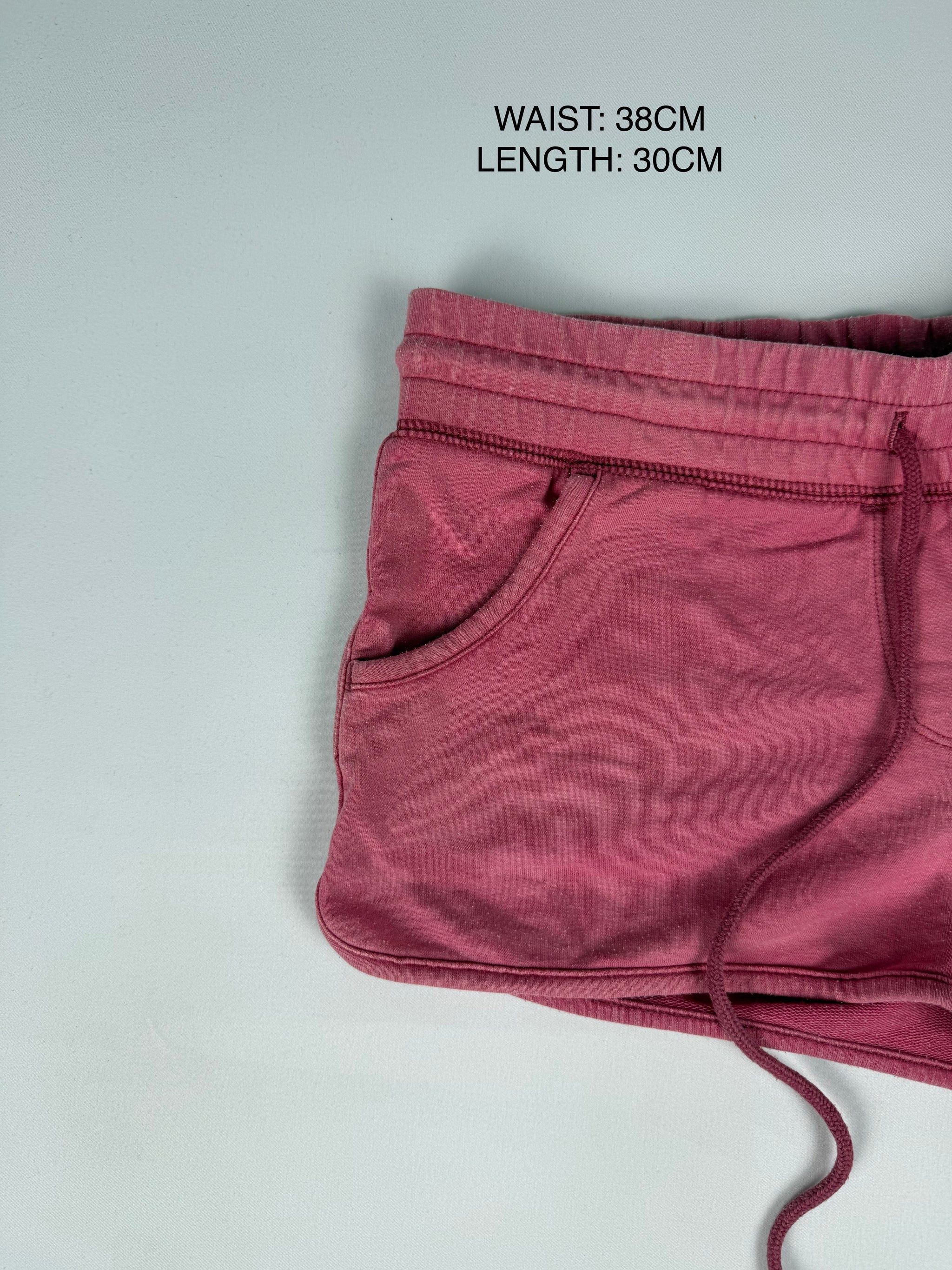 Pink cotton low rise mini short (S)