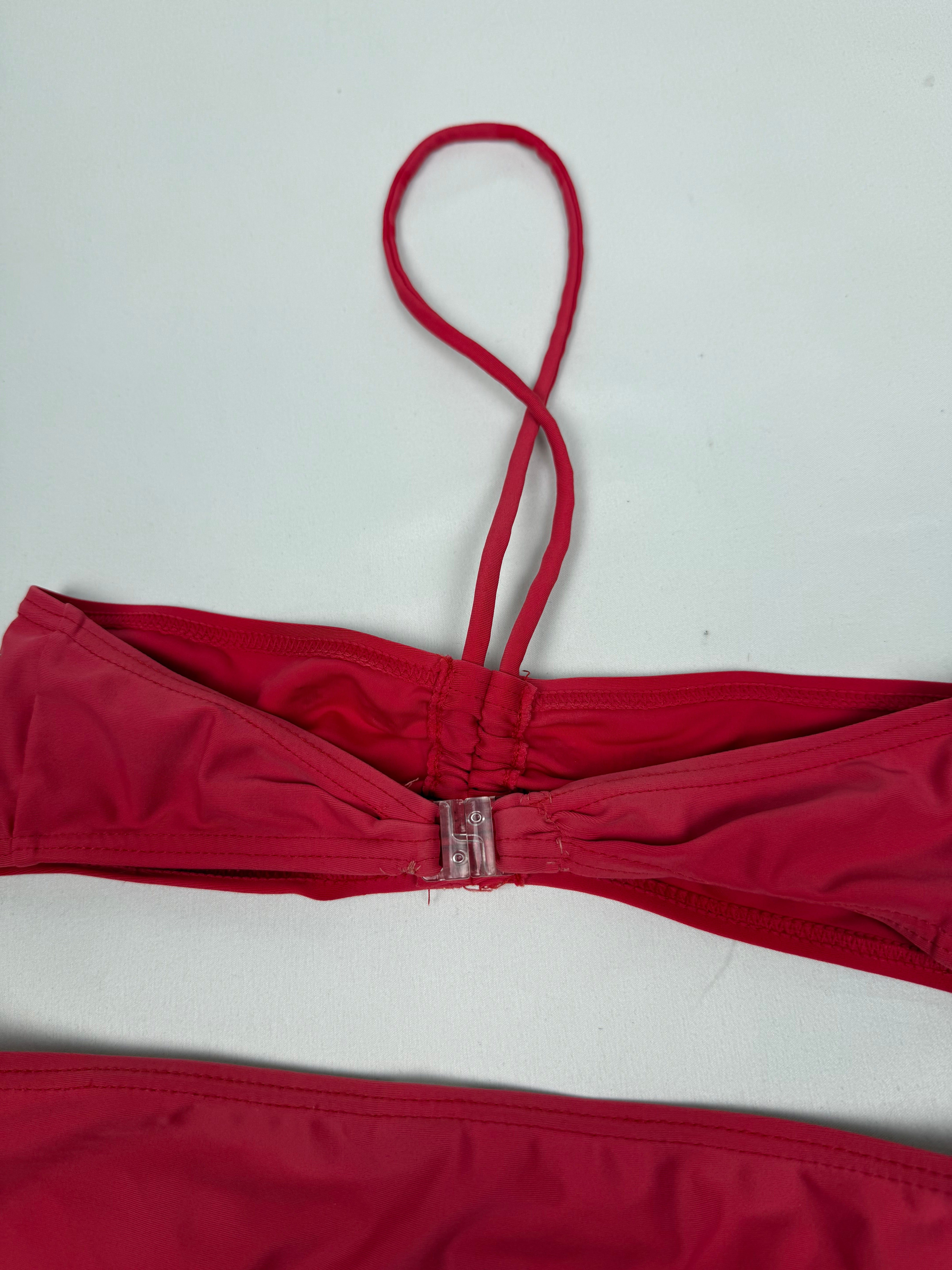 Red low rise bikini set (XS)