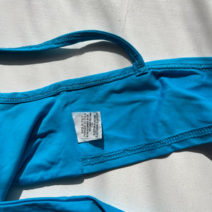 Tie up blue crop cami top 90s y2k vintage (S/M)