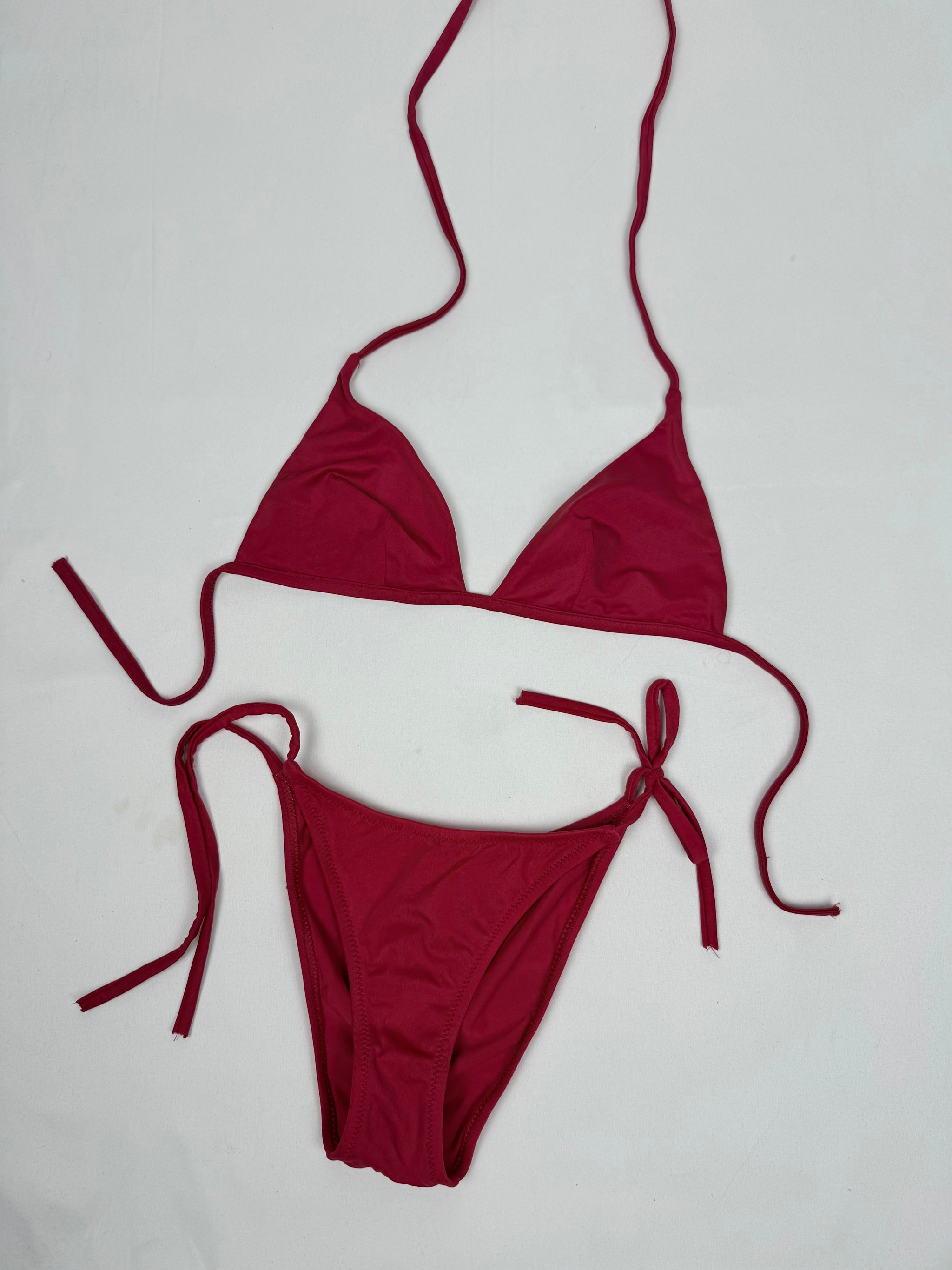 Red low rise bikini set (S/M)