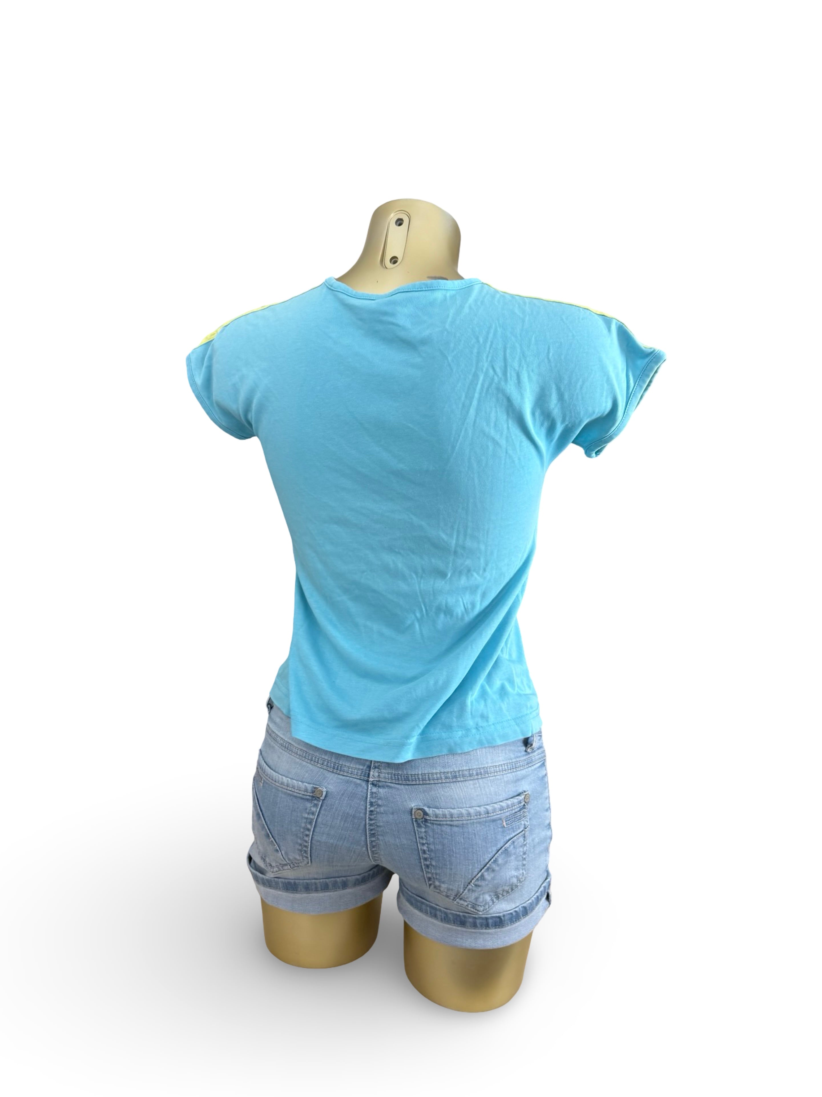Blue 100% cotton tee (M)