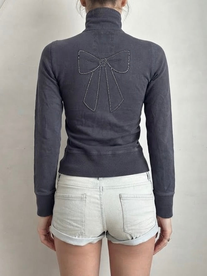 Veste courte zippée kaki (M)