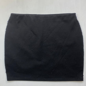 Black low rise sequins mini skirt (M)