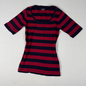 Red striped cotton tee (XS)