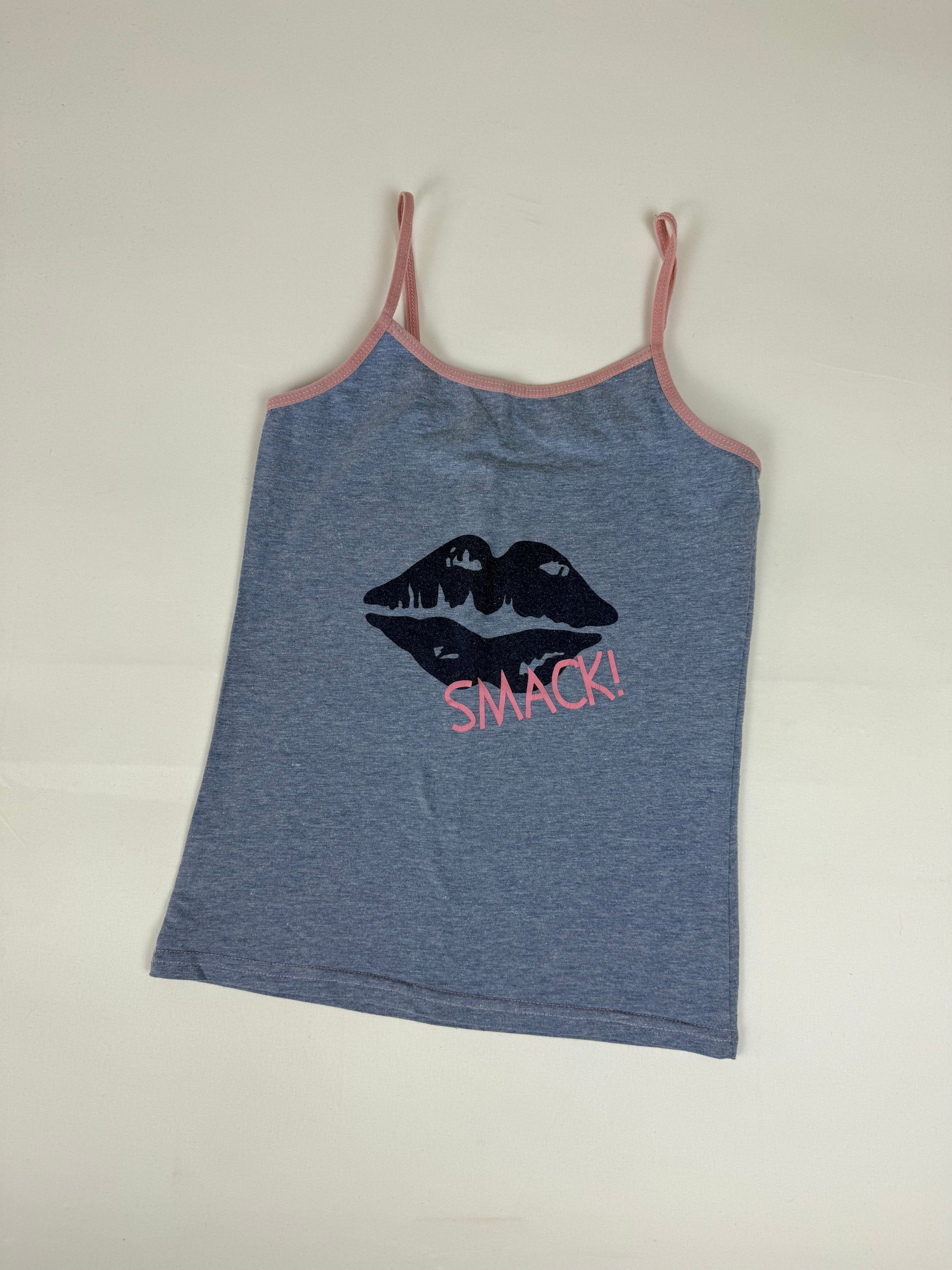 Grey graphic cotton top (S)