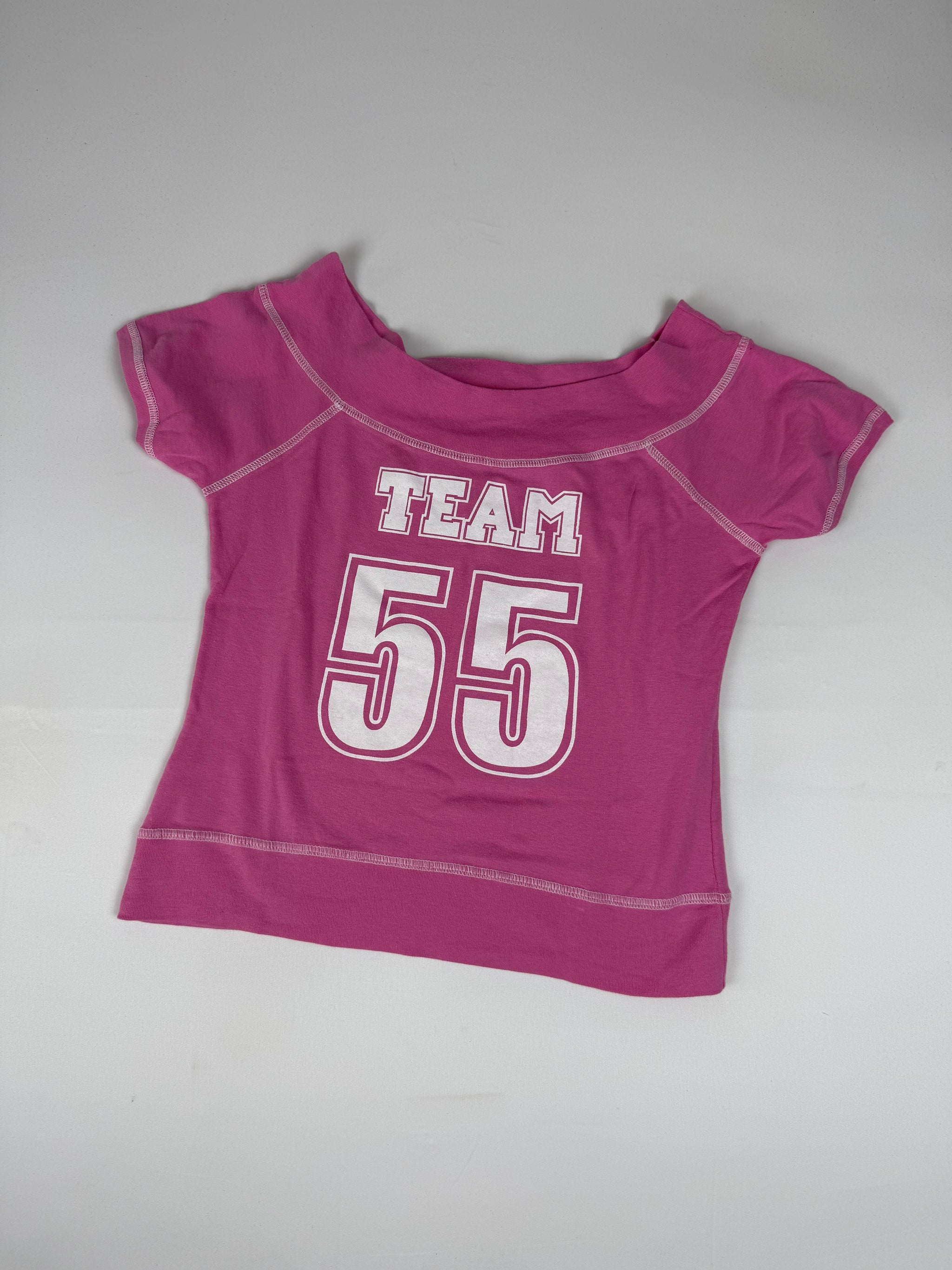 Pink activewear cotton logo tee (L)