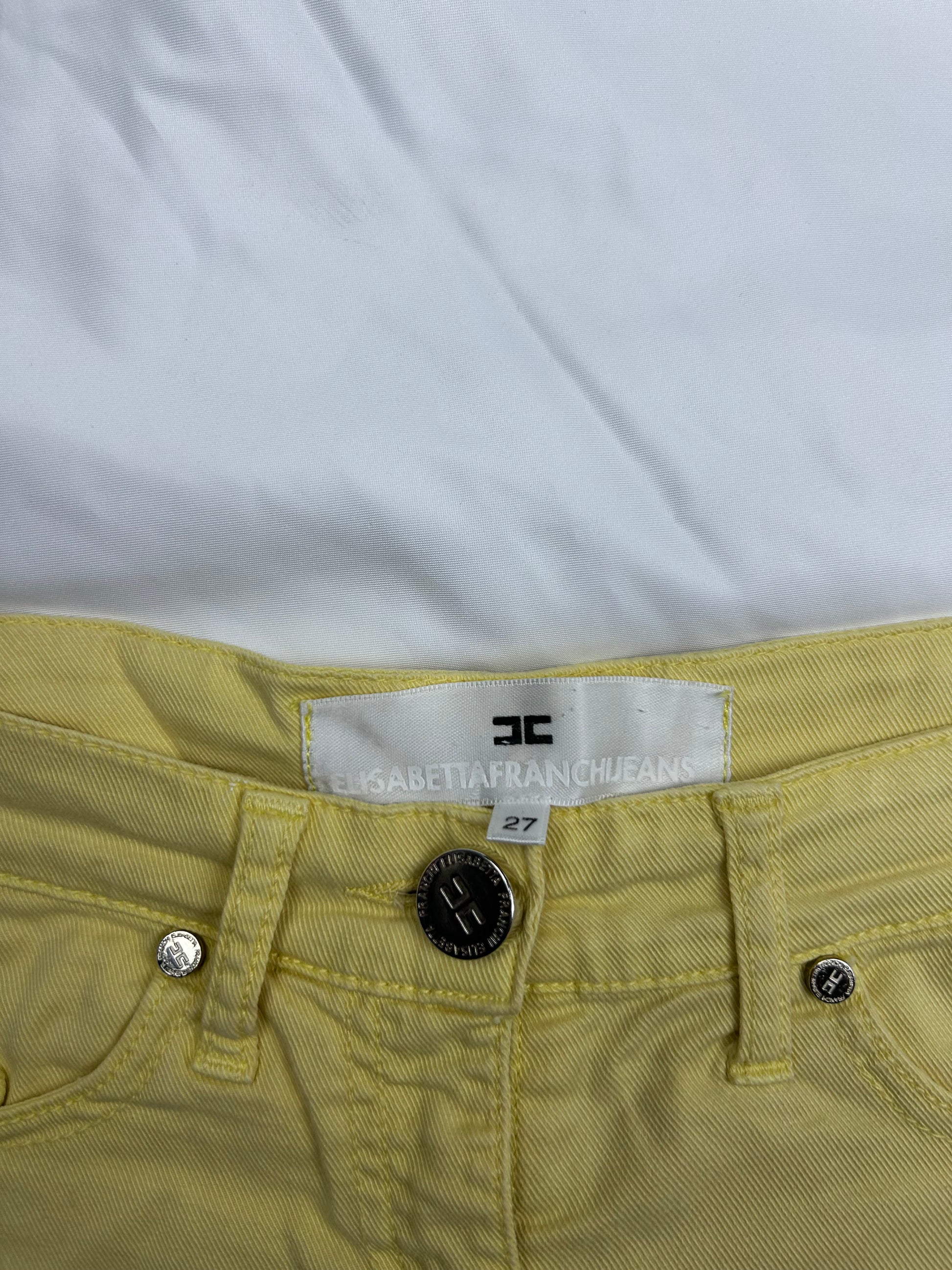 Yellow cotton low rise mini short (XS)