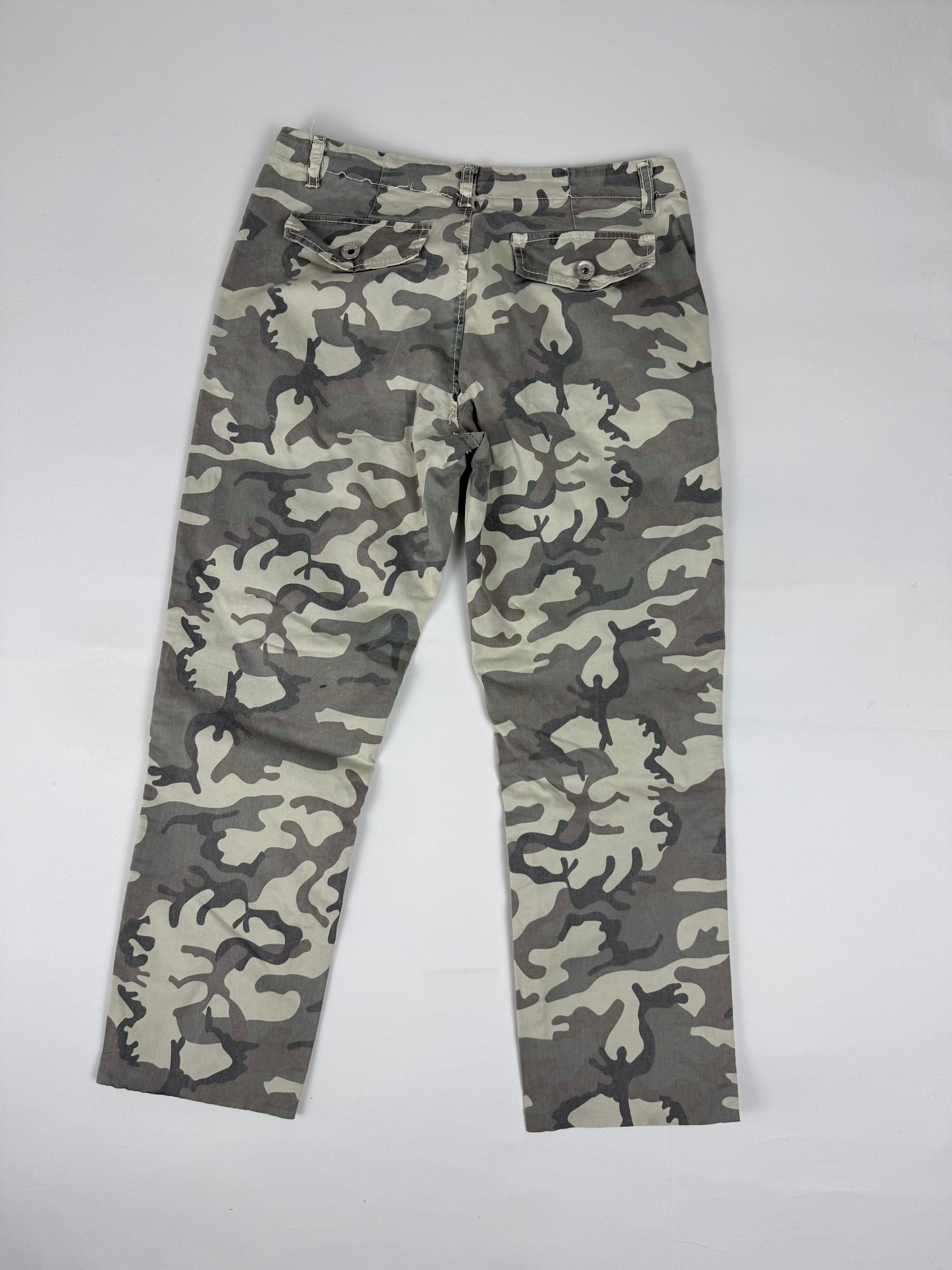 Pantalon droit taille basse en jean noir (XS)