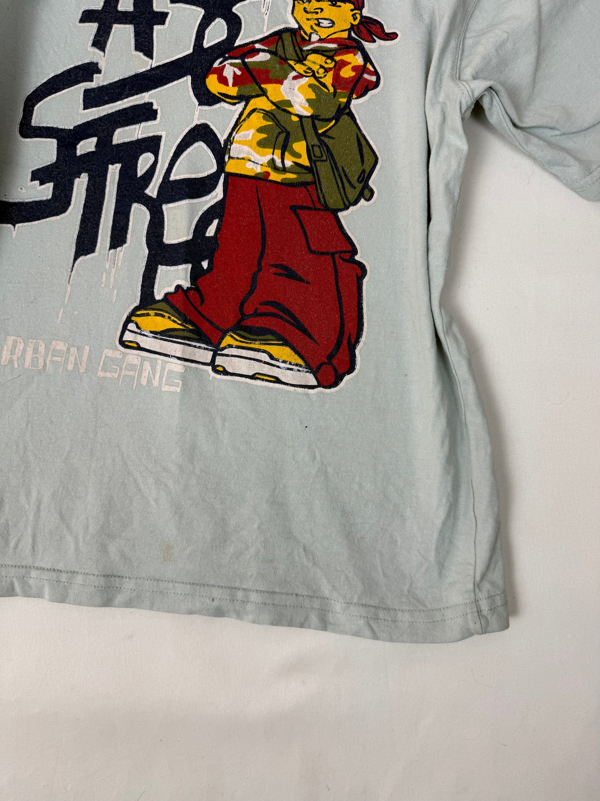 Grey hooded 100% cotton tee (S/M)