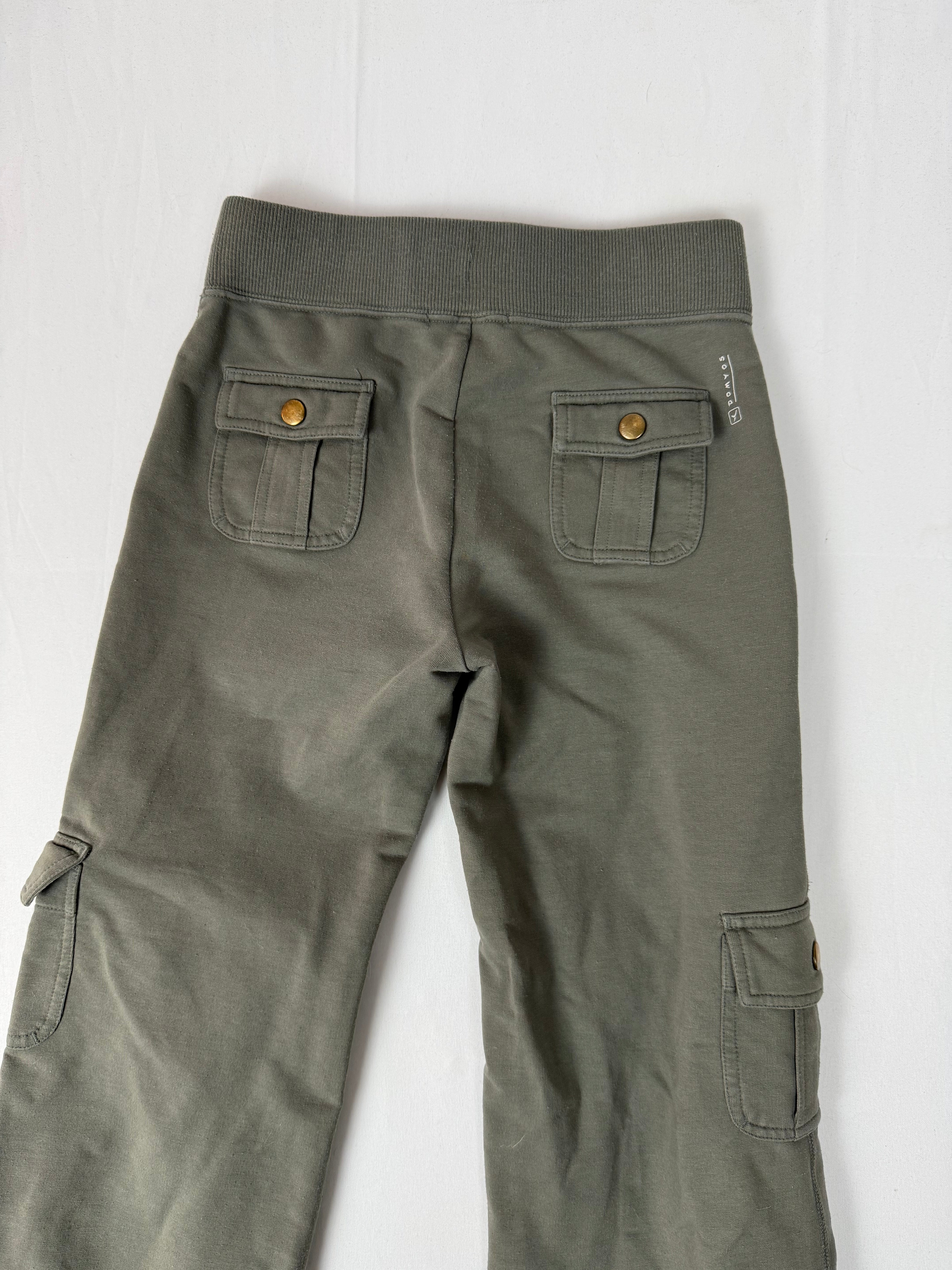 Khaki utility low rise capri pants (XXS)