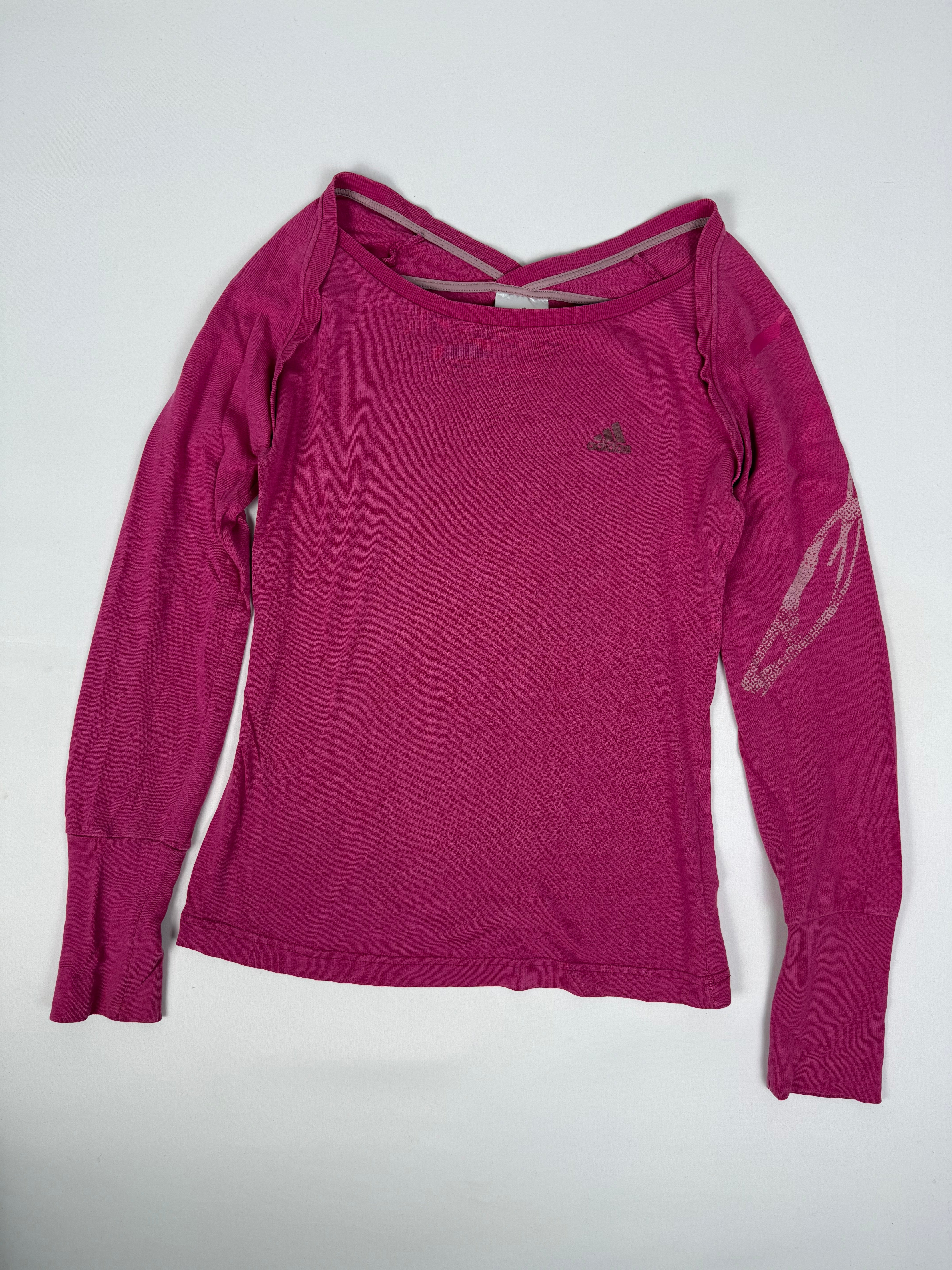 Pink cotton long sleeves top (S)