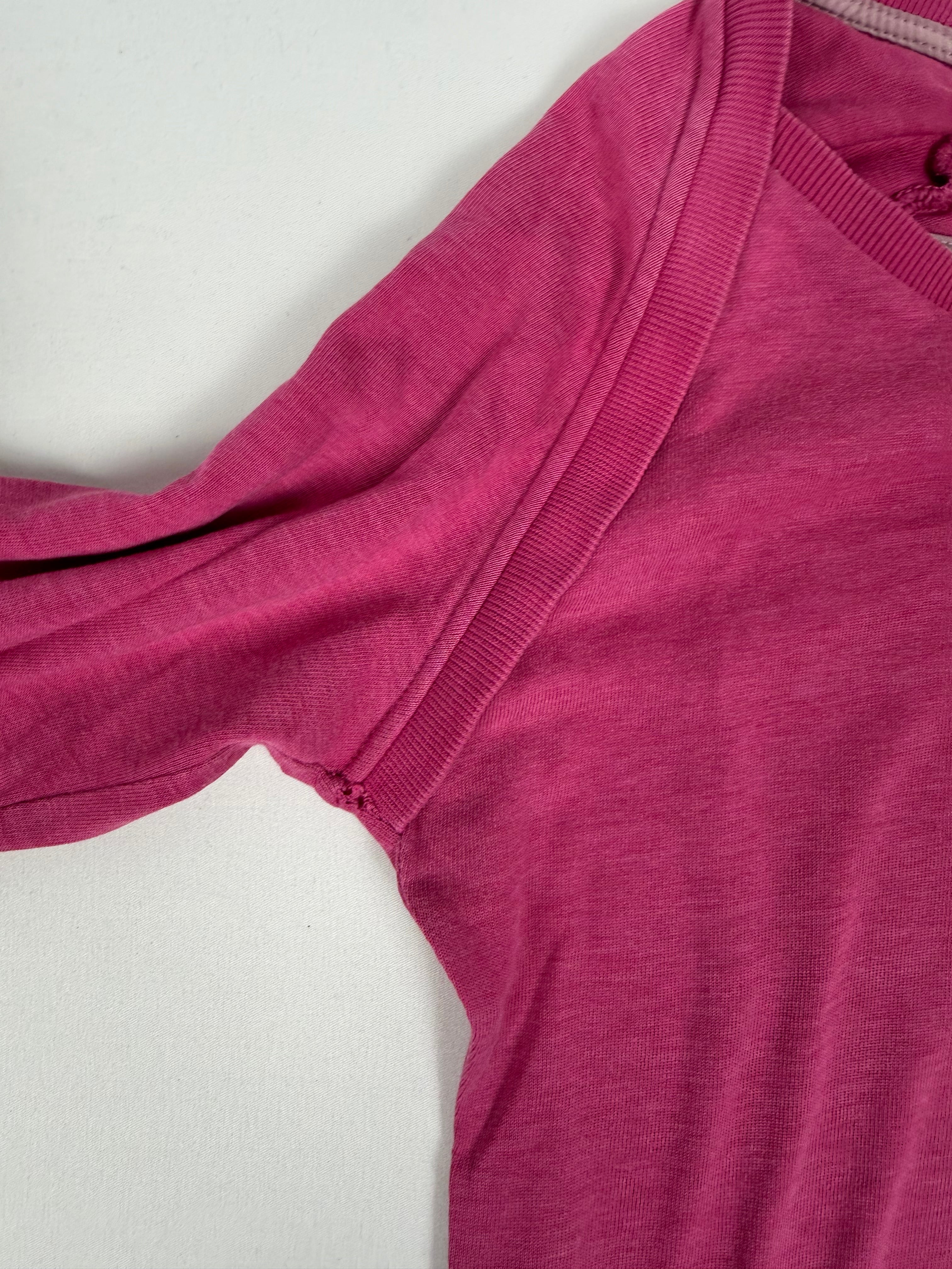 Pink cotton long sleeves top (S)