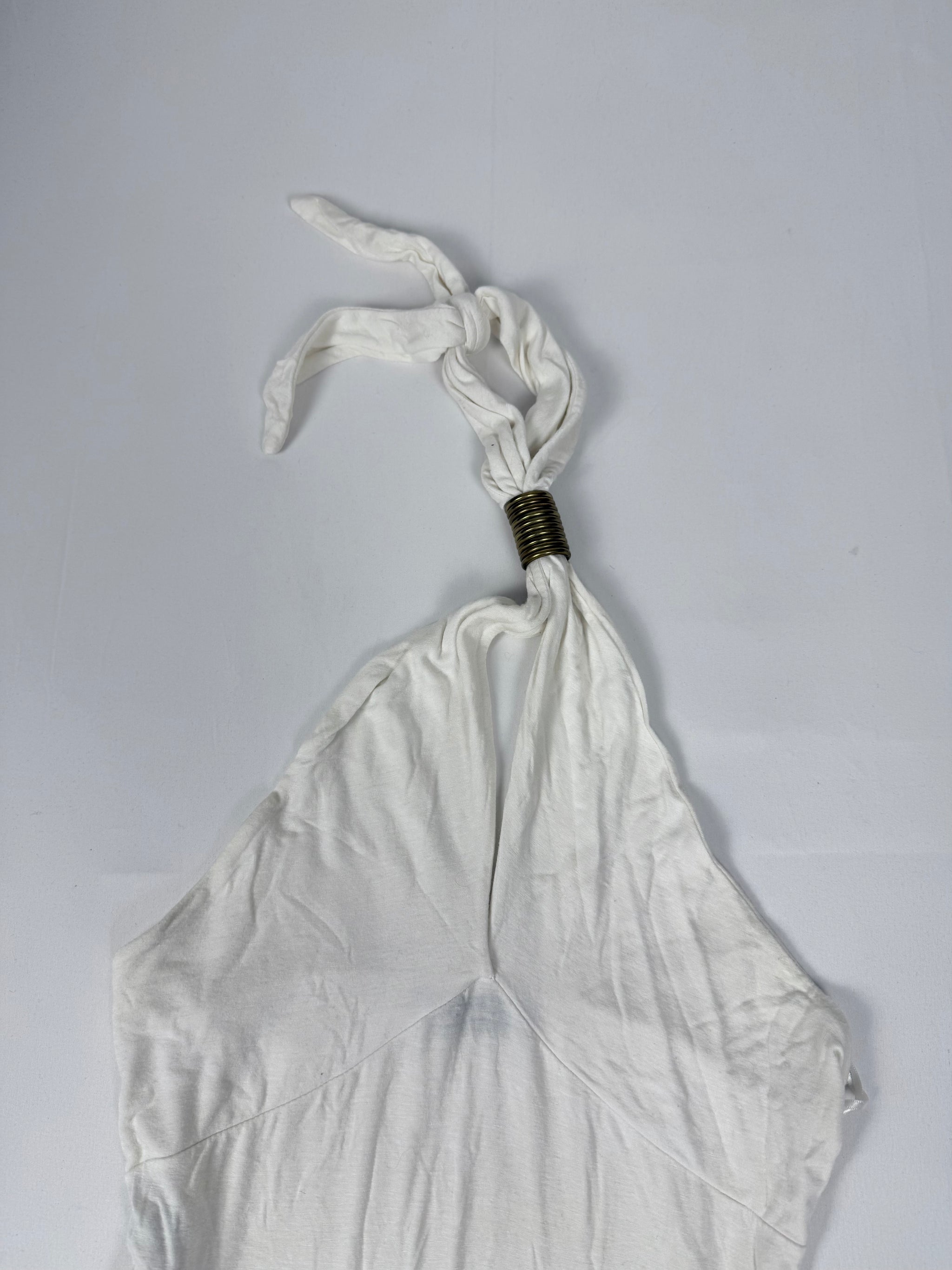 White stretchy halter top (M/L)
