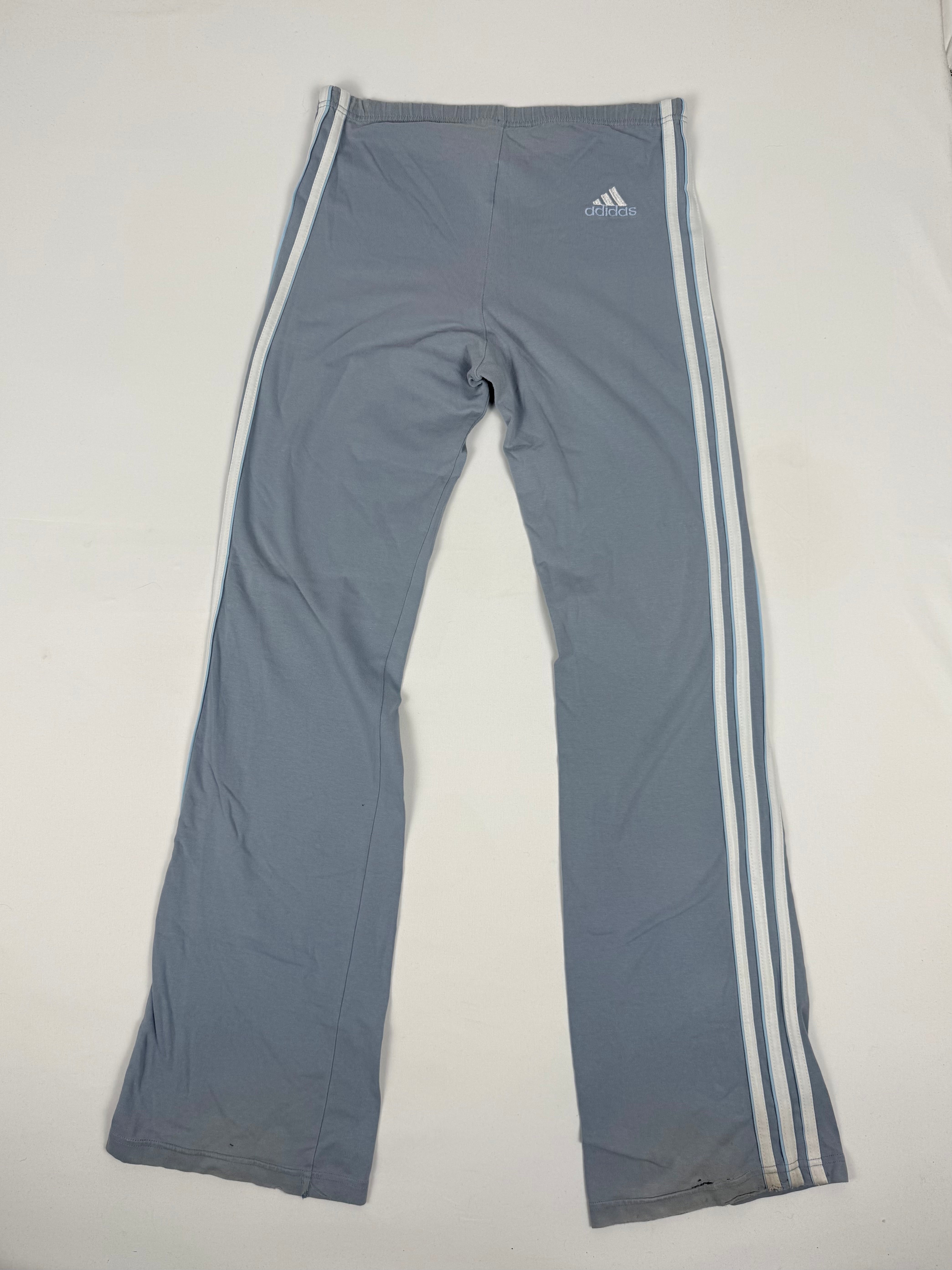 Blue low rise flare pants (S)