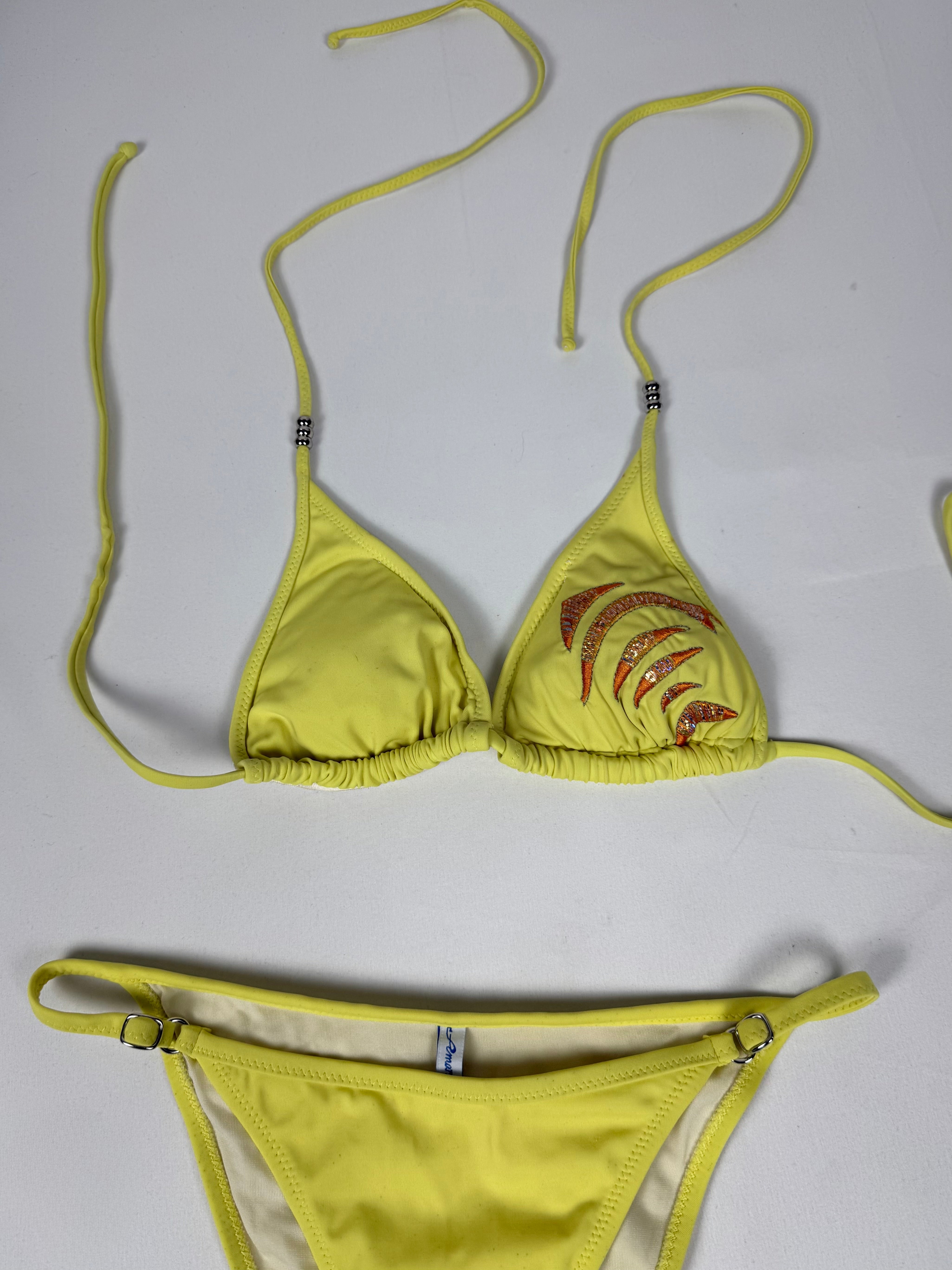 Yellow low rise bikini set (S/M)