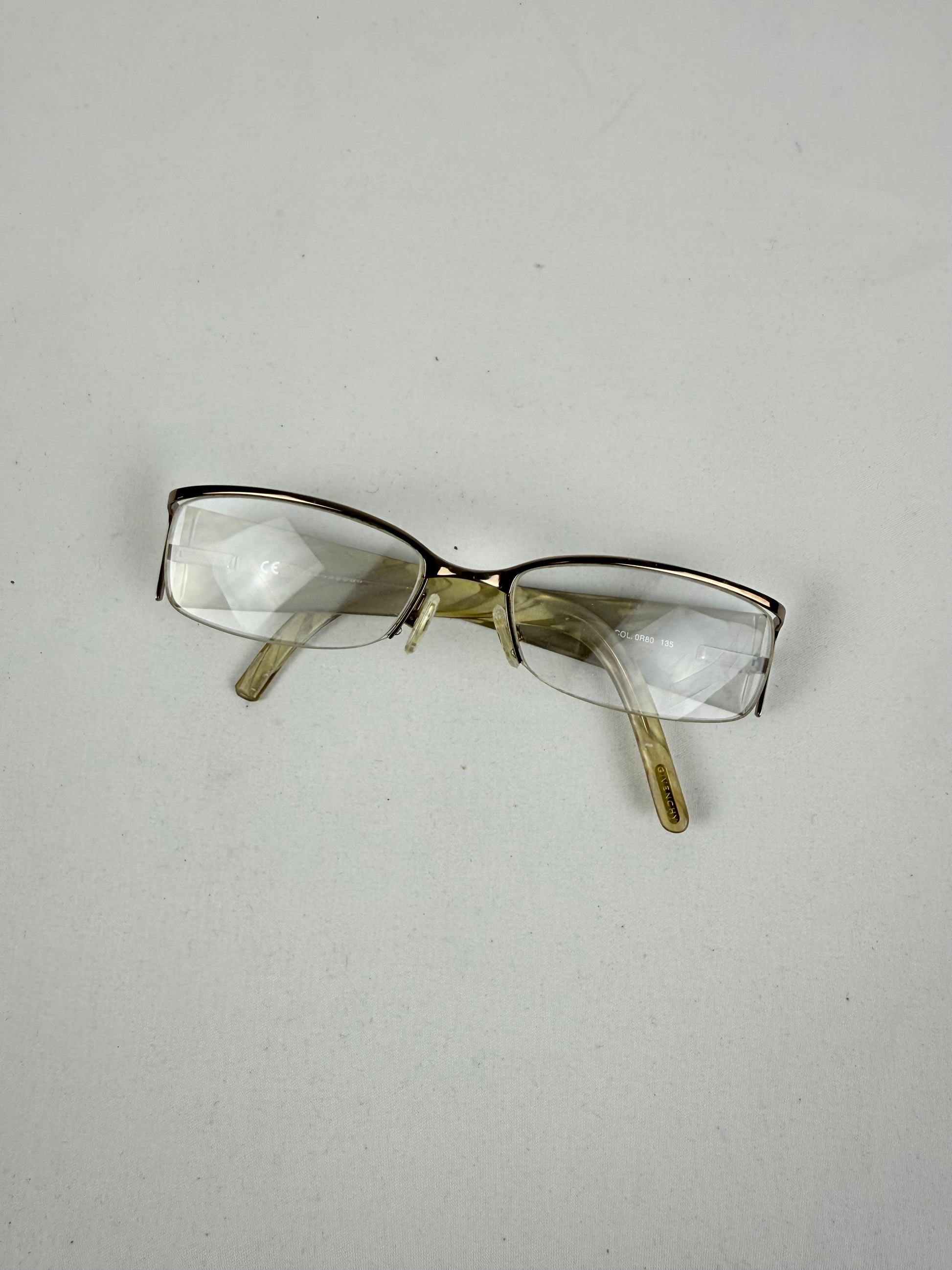 Gold office glasses with logo (with prescription)
