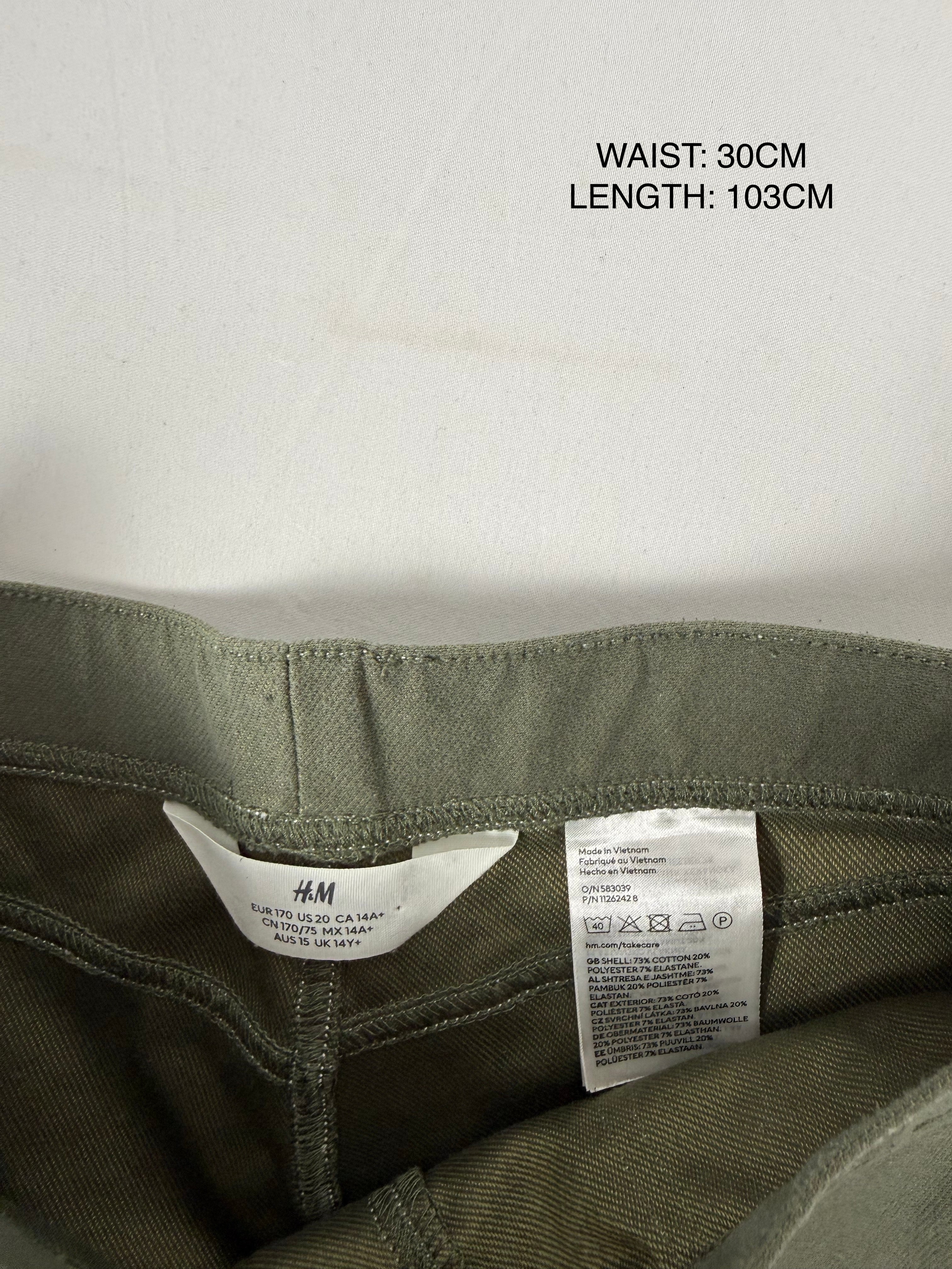 Khaki baggy cargo pants (XS)