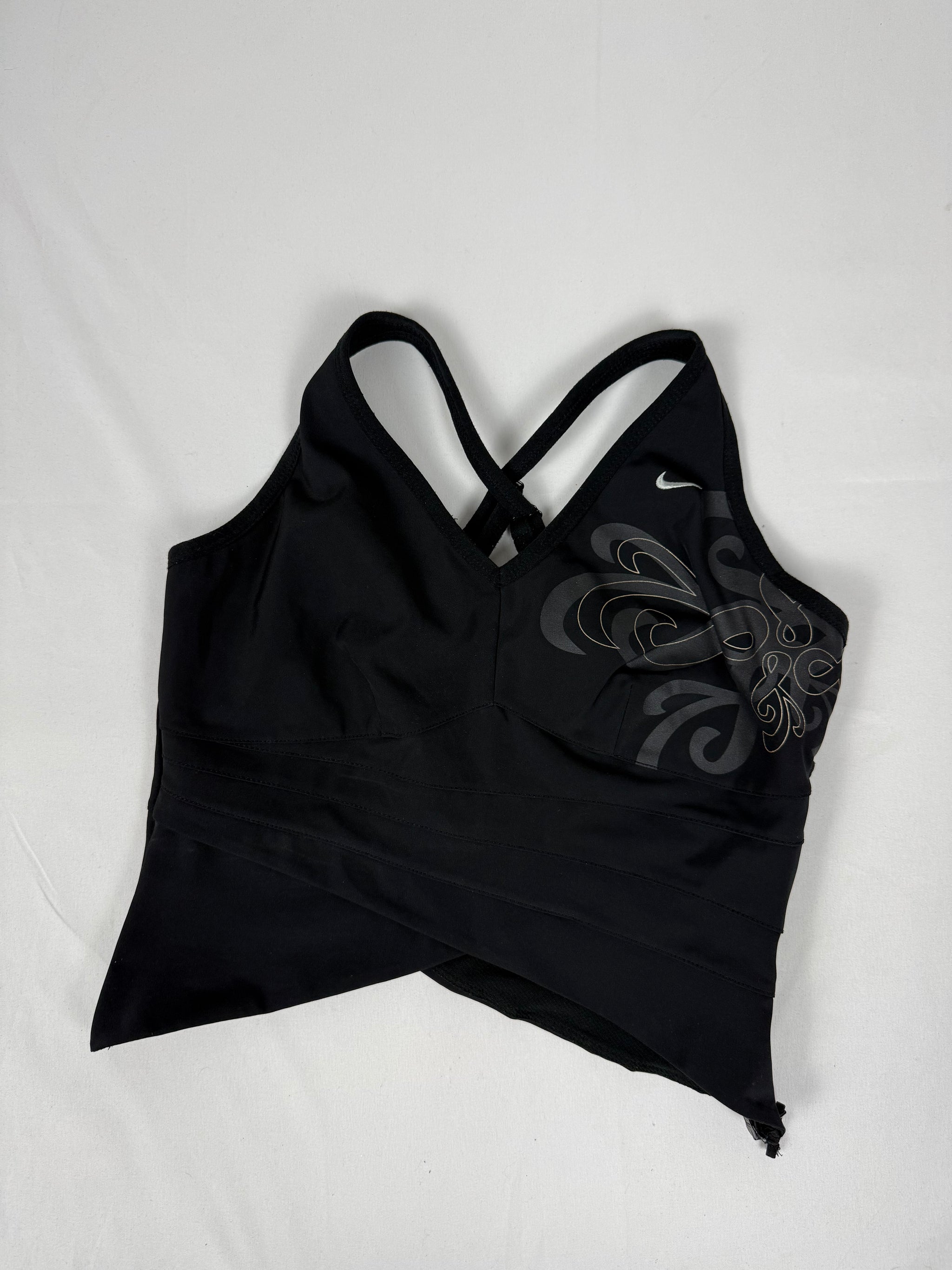 Black activewear graphic top (XS/S)